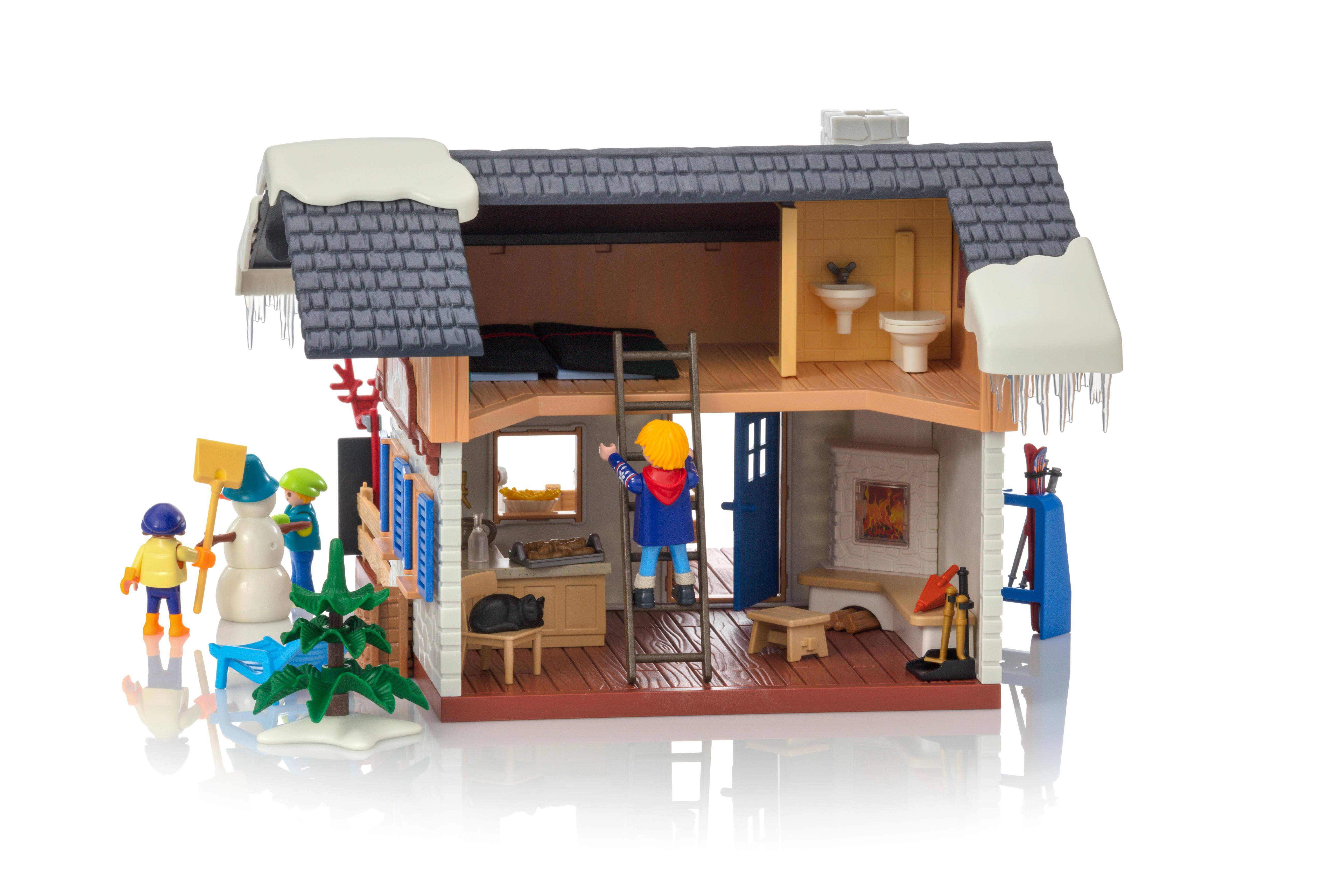 playmobil cabaña esqui