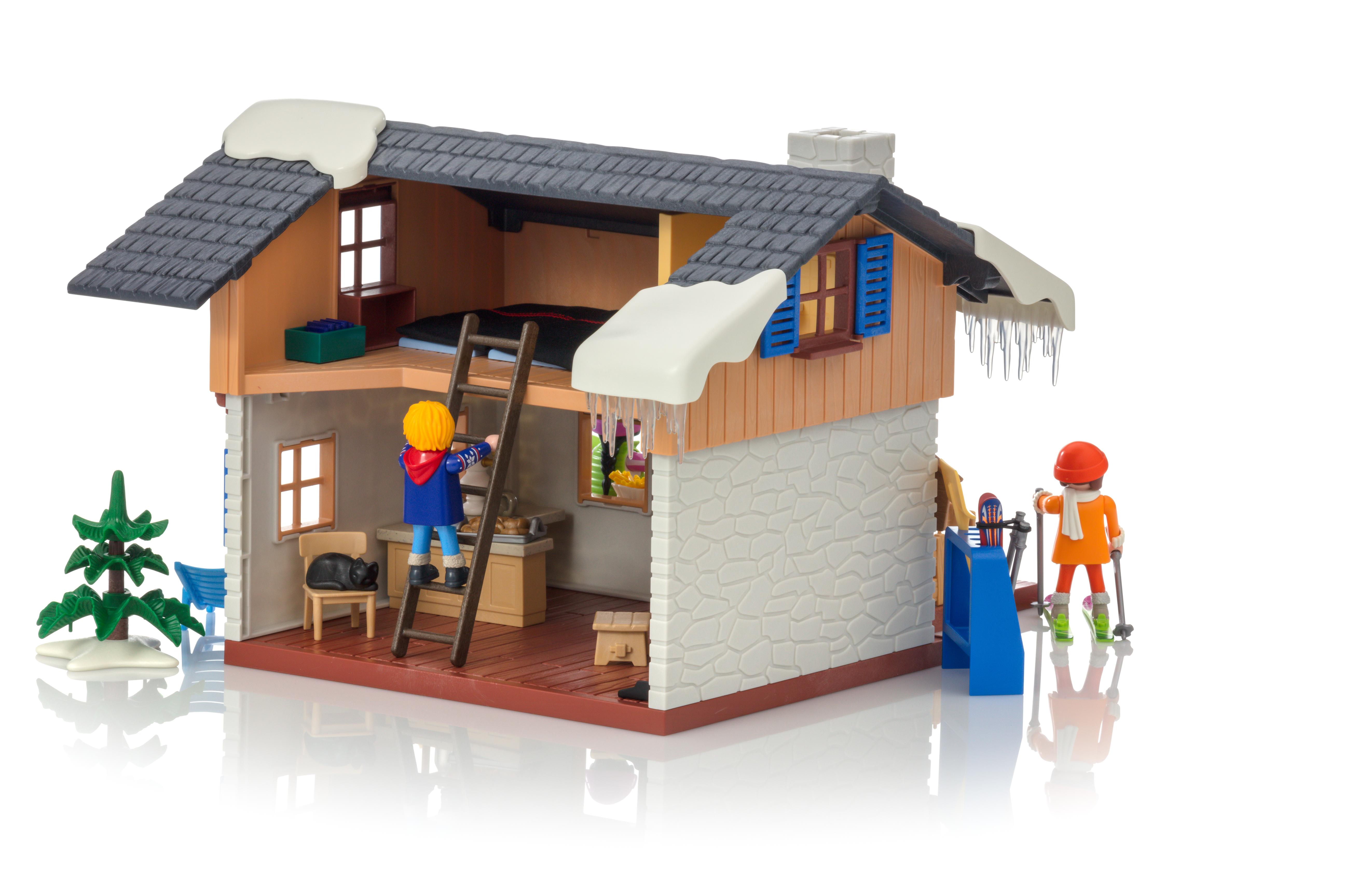 playmobil cabaña esqui