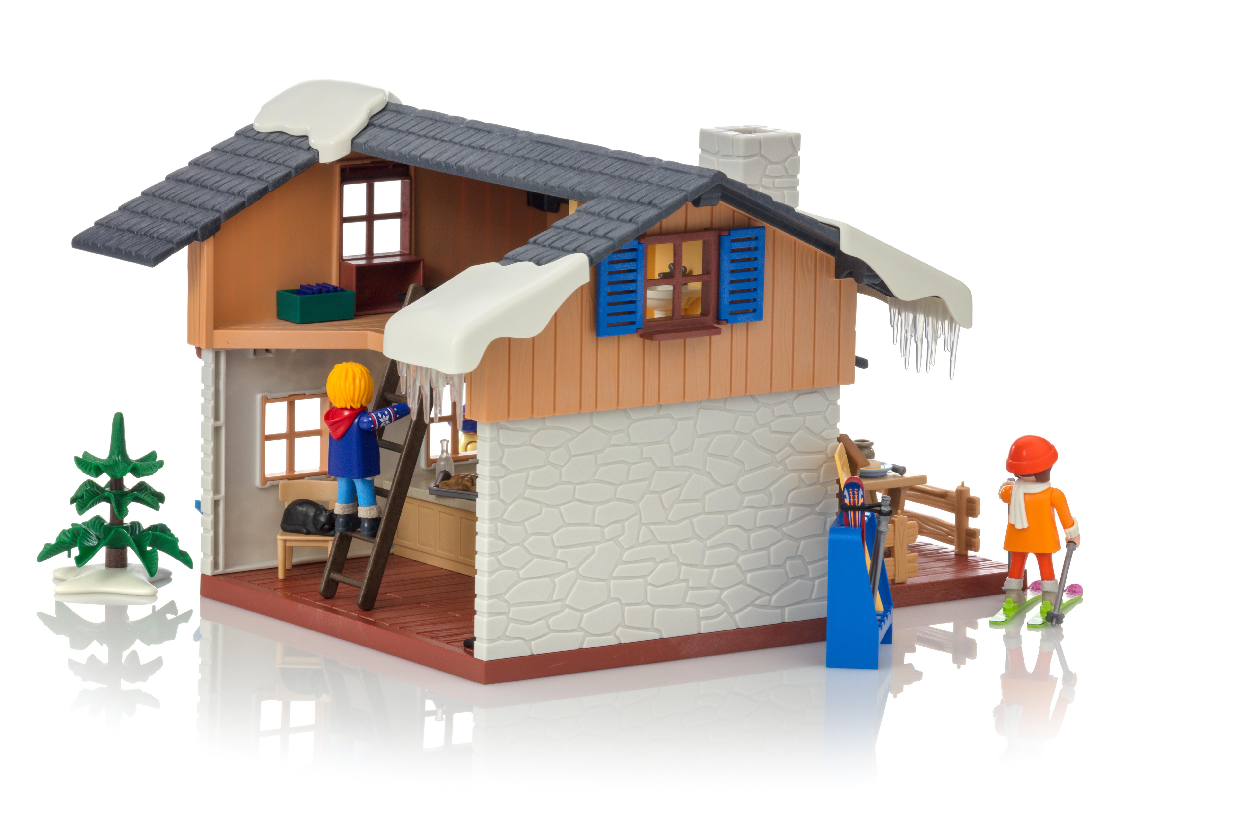 playmobil cabaña esqui