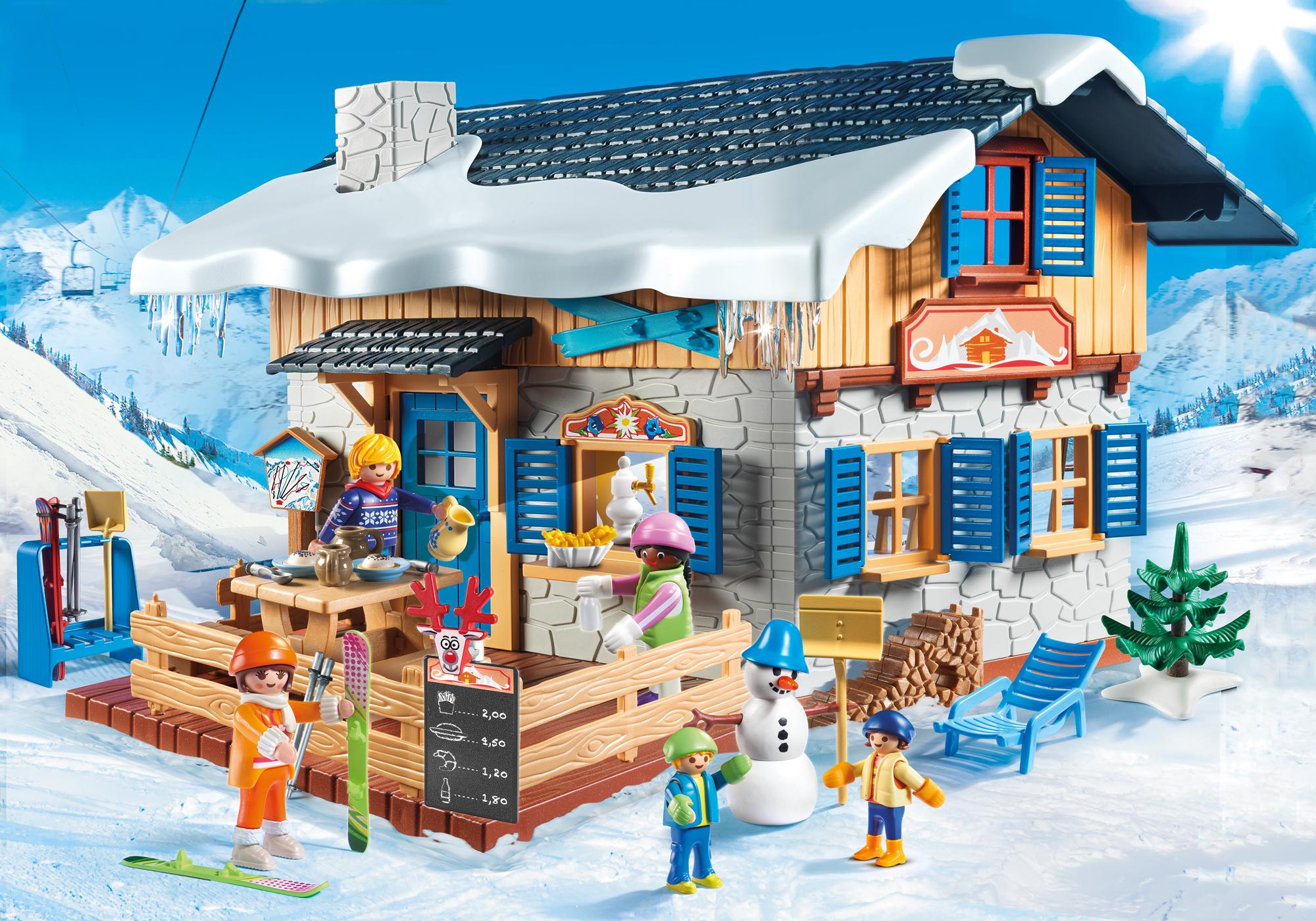 playmobil cabaña esqui