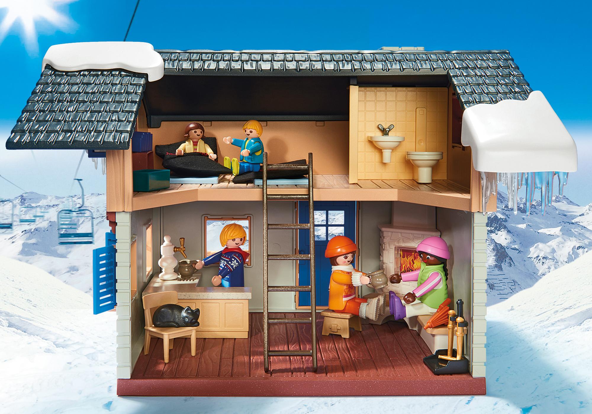 playmobil cabaña esqui