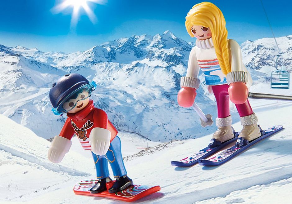 Playmobil 9286 woman practicing sports on snow new condition 