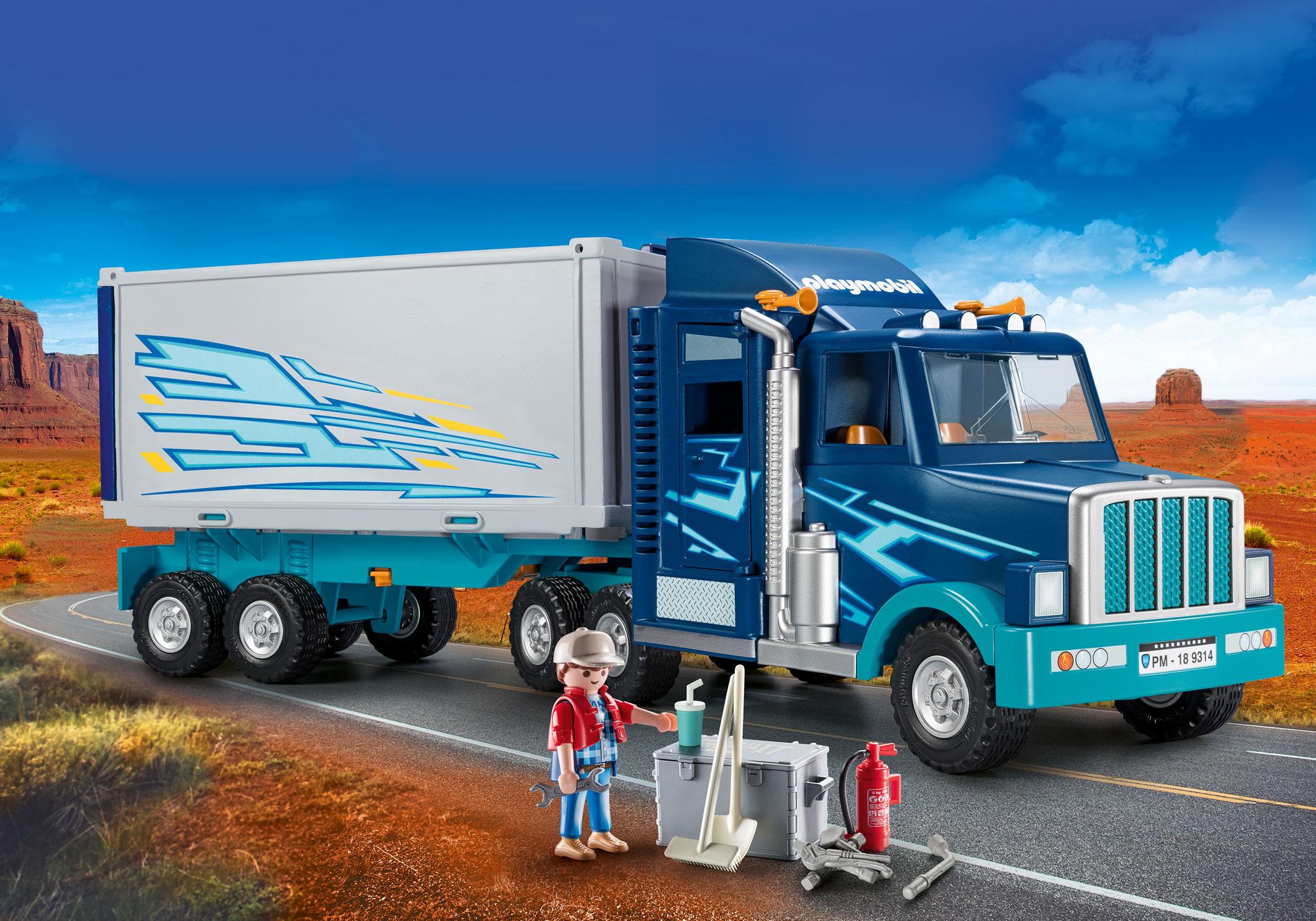 playmobil truck with trailer