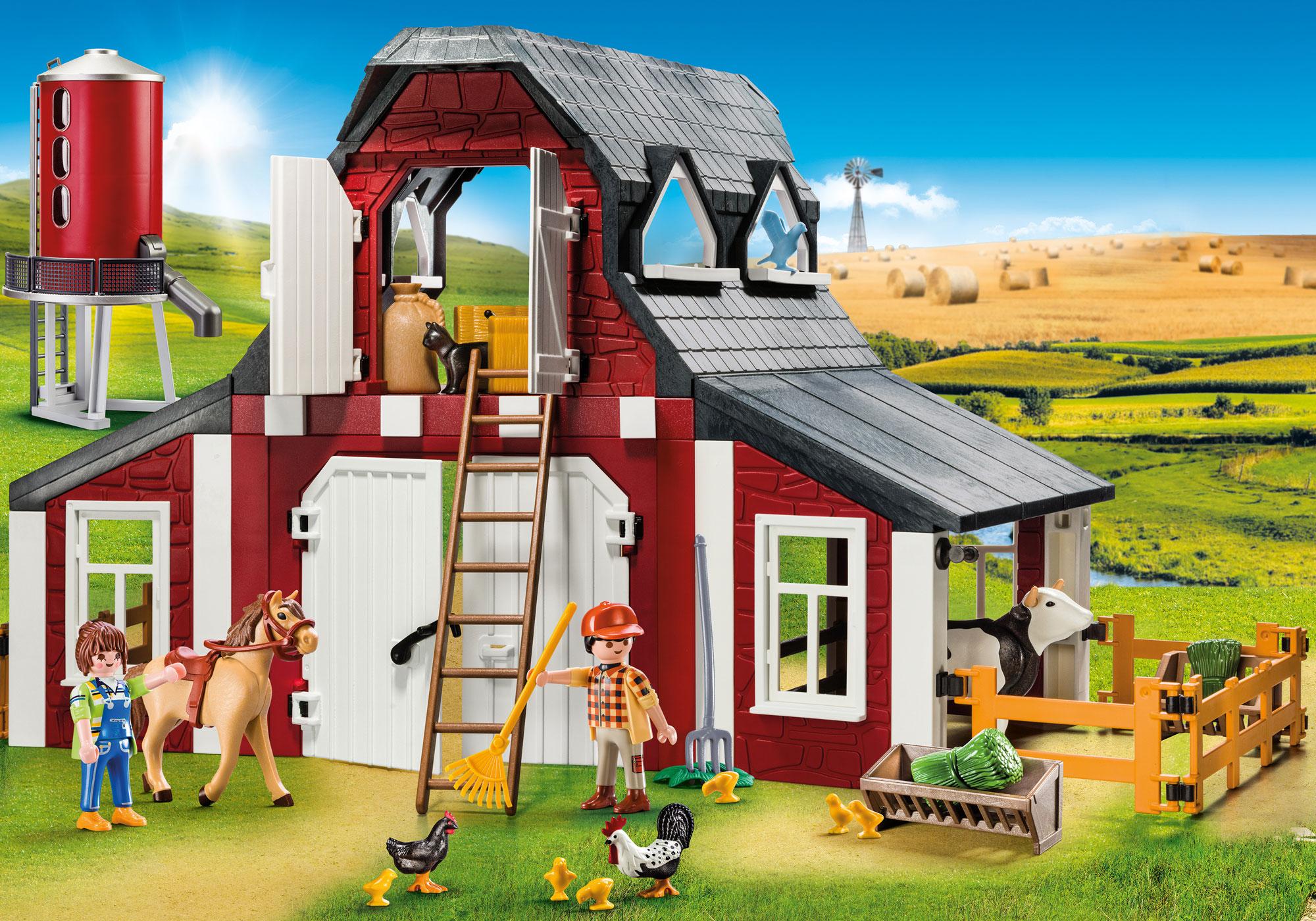 barn and silo outdoor playset