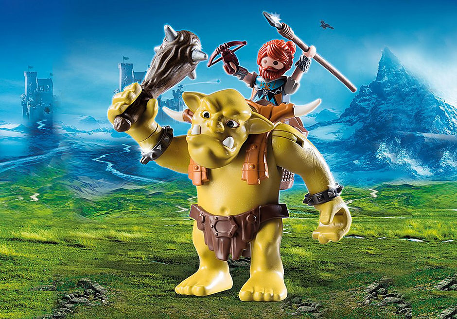 9343 Giant Troll with Dwarf Fighter detail image 1