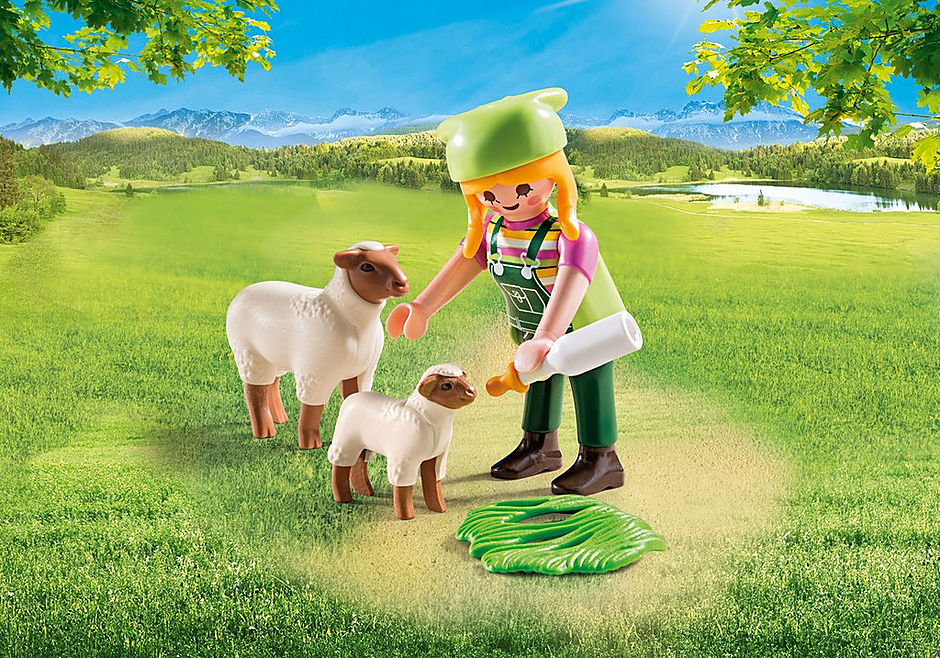 9356 Αγρότισσα με προβατάκια detail image 1