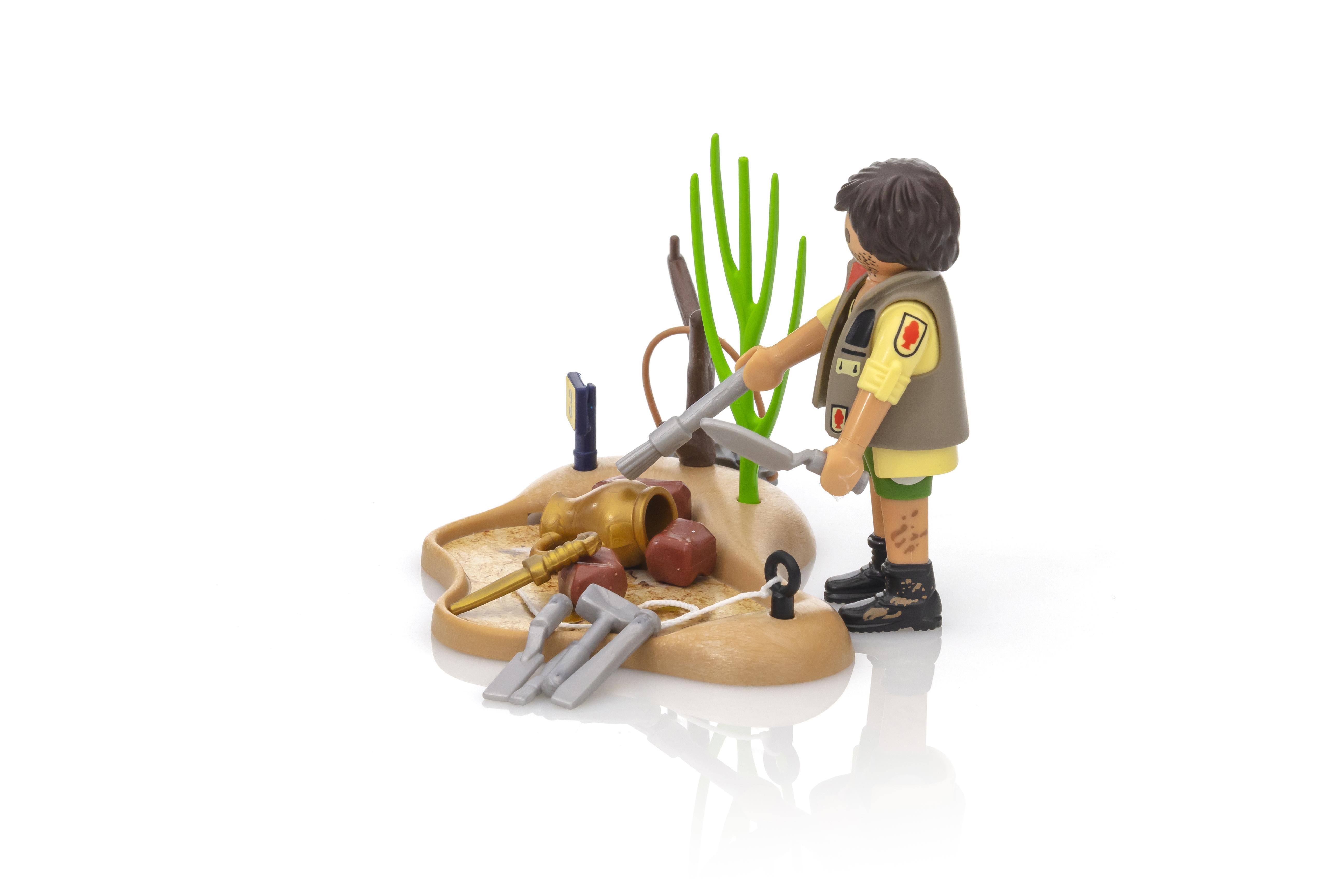 Figurine Playmobil 9359 Archéologue - Accessoires Fouille Inclus - Jouet Éducatif 3+ Ans