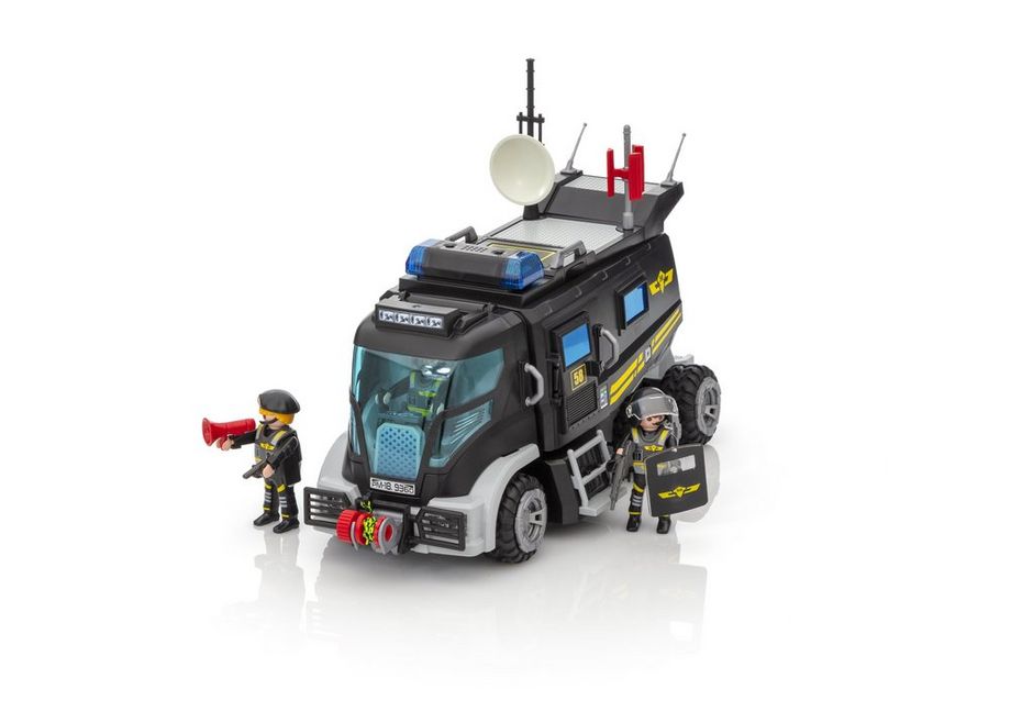 Playmobil Polizei 9360 Sek-Truck Radhalterung schwarz   Ersatzteil 