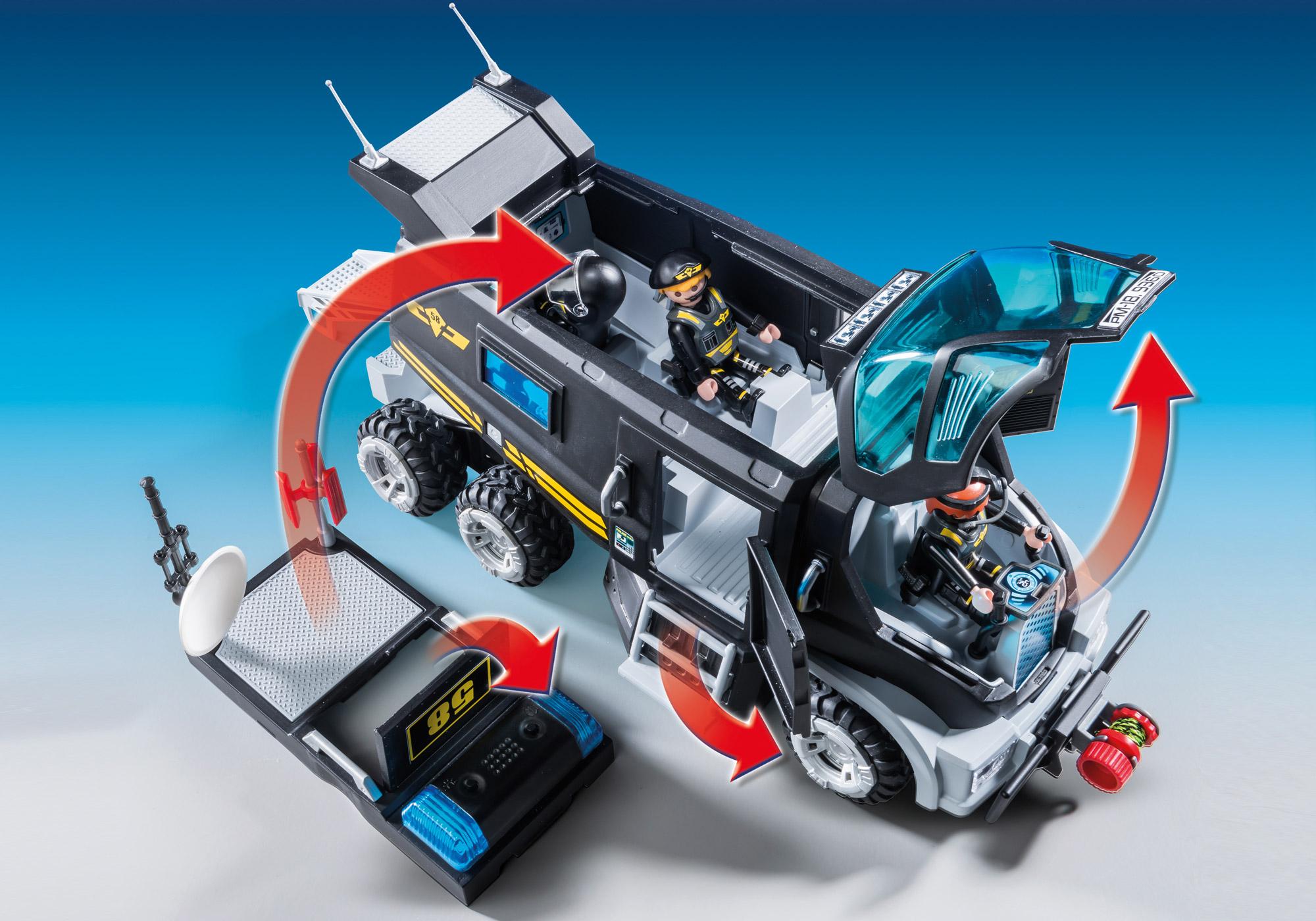 Camion Des Policiers Délite Avec Sirène Et Gyrophare 9360
