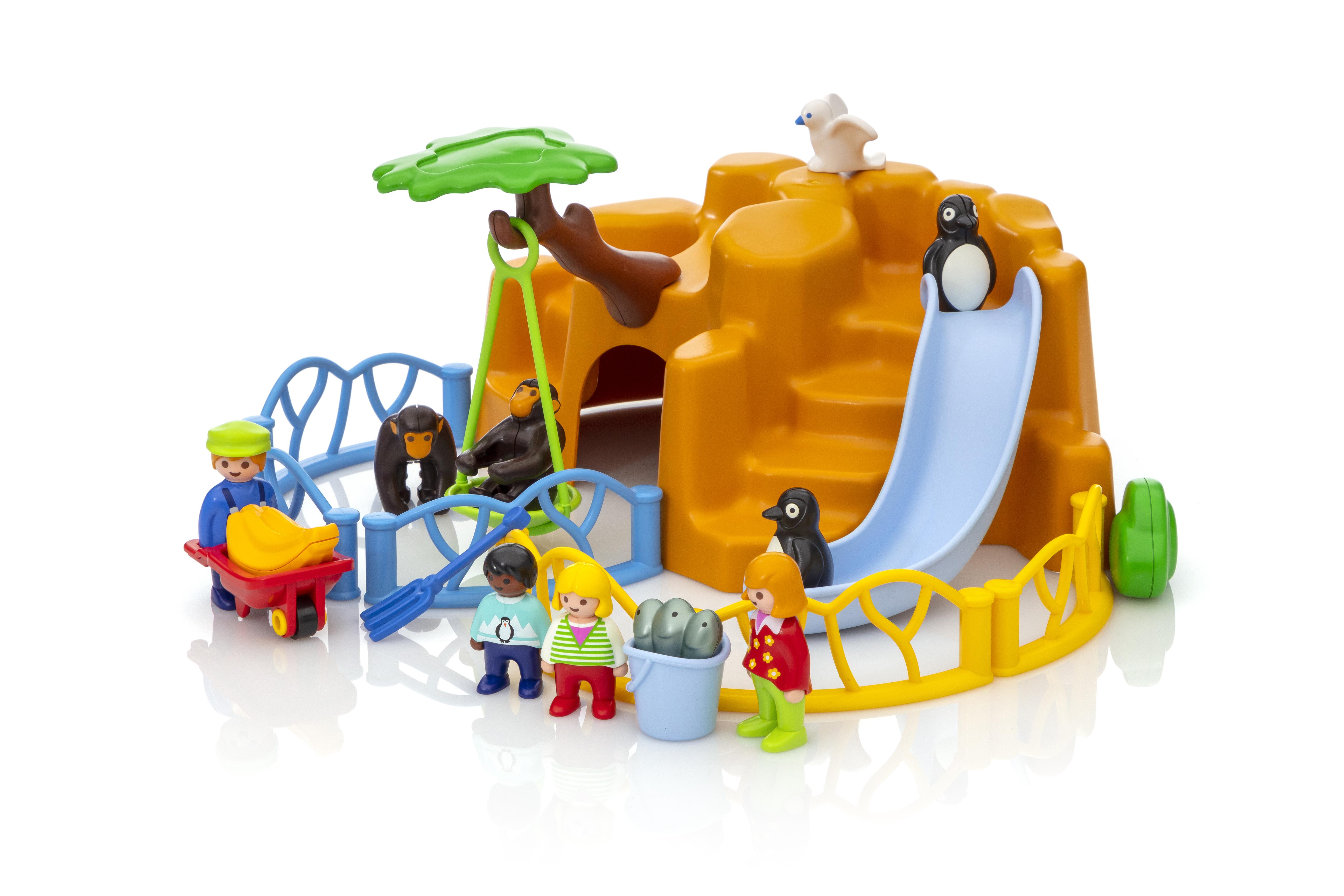 Playmobil 123 9377 pas cher, Parc animalier