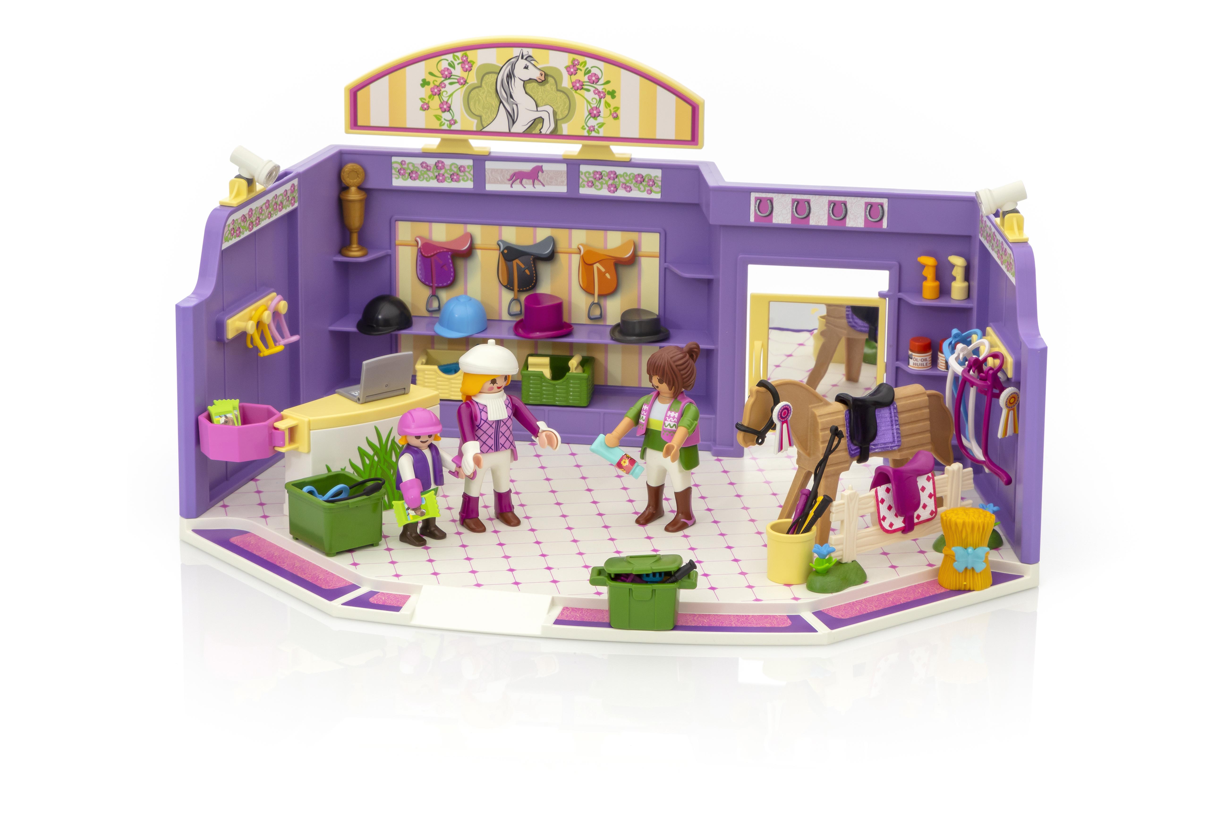 playmobil horse tack shop