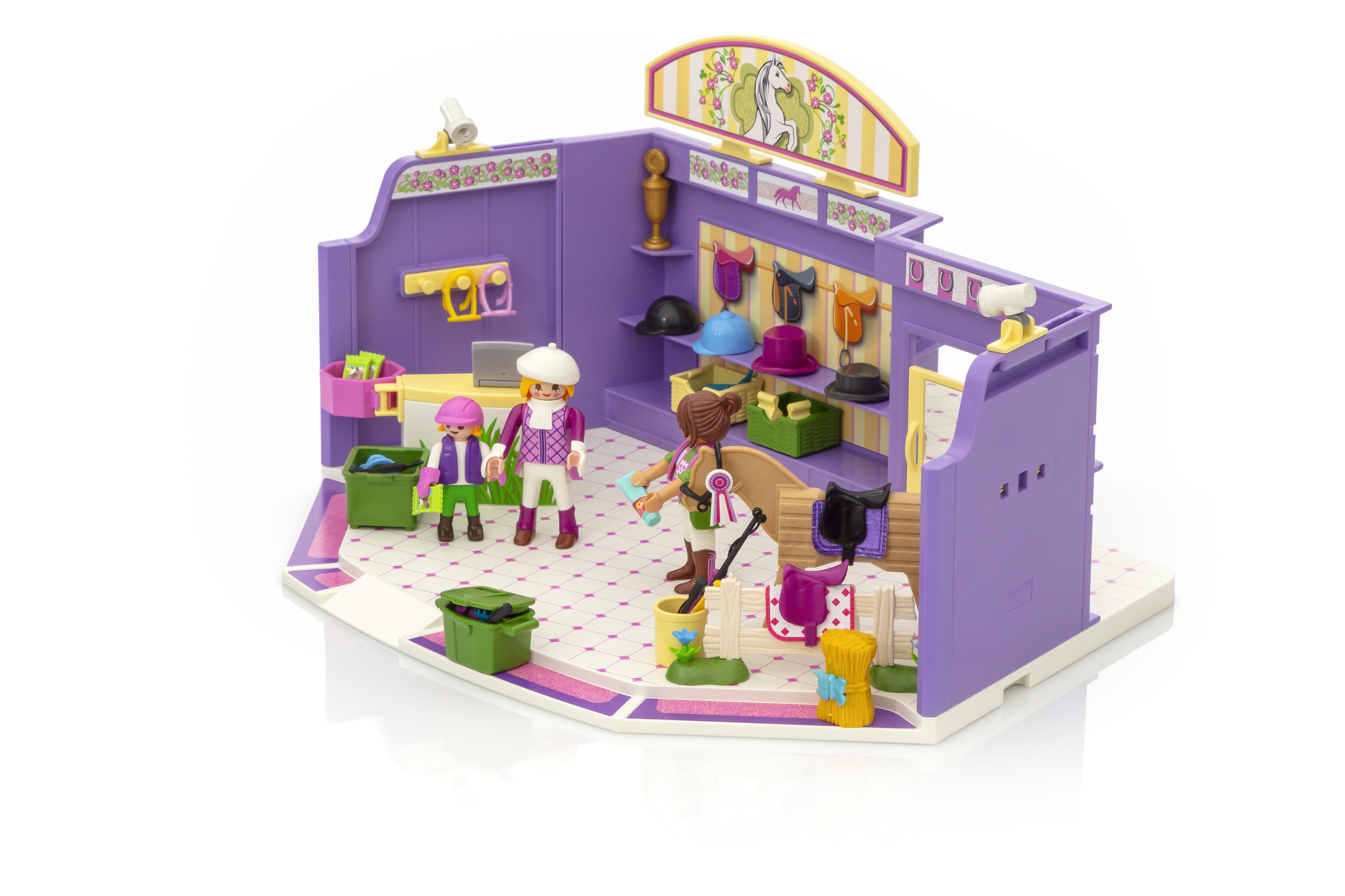 playmobil horse tack shop