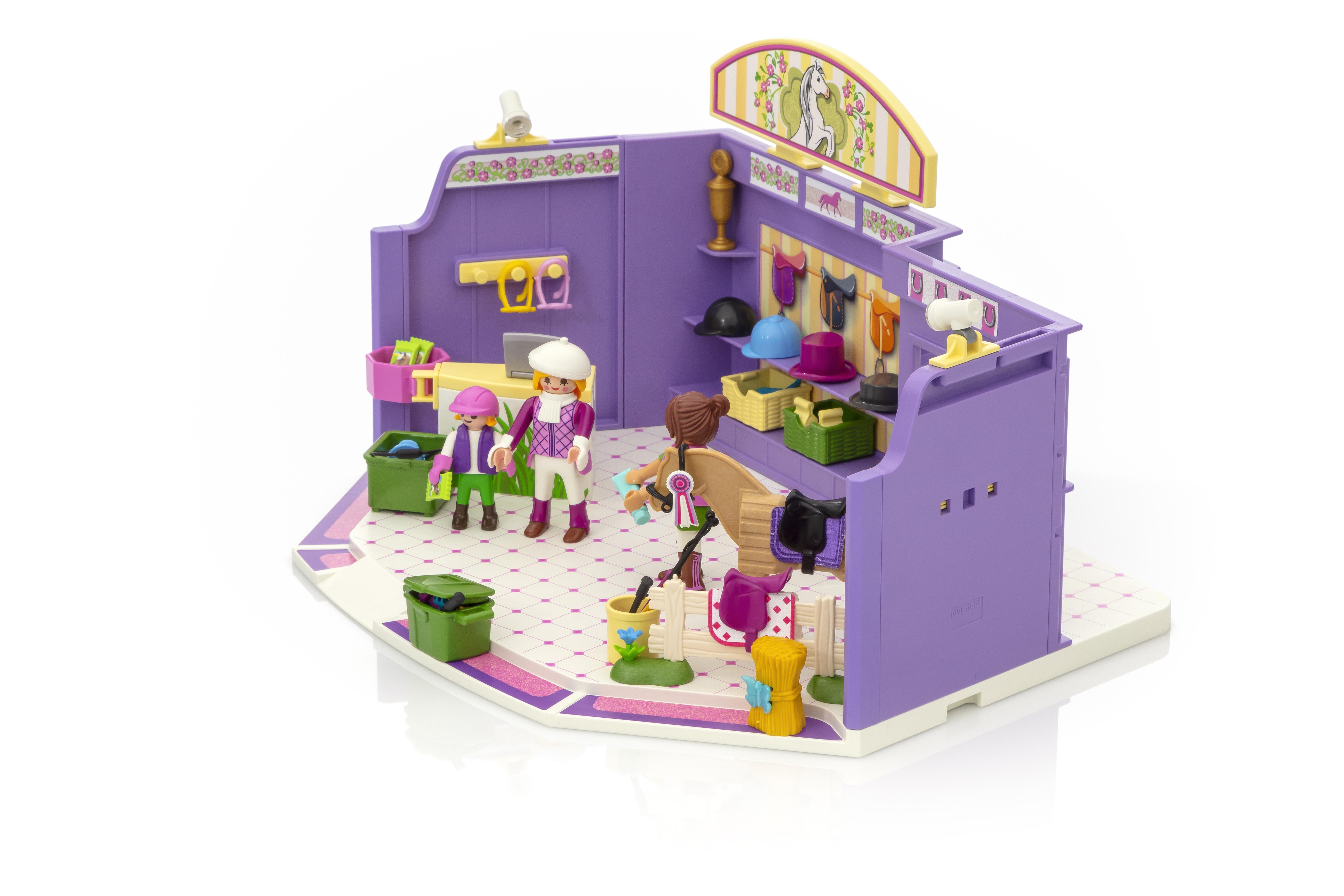 playmobil horse tack shop