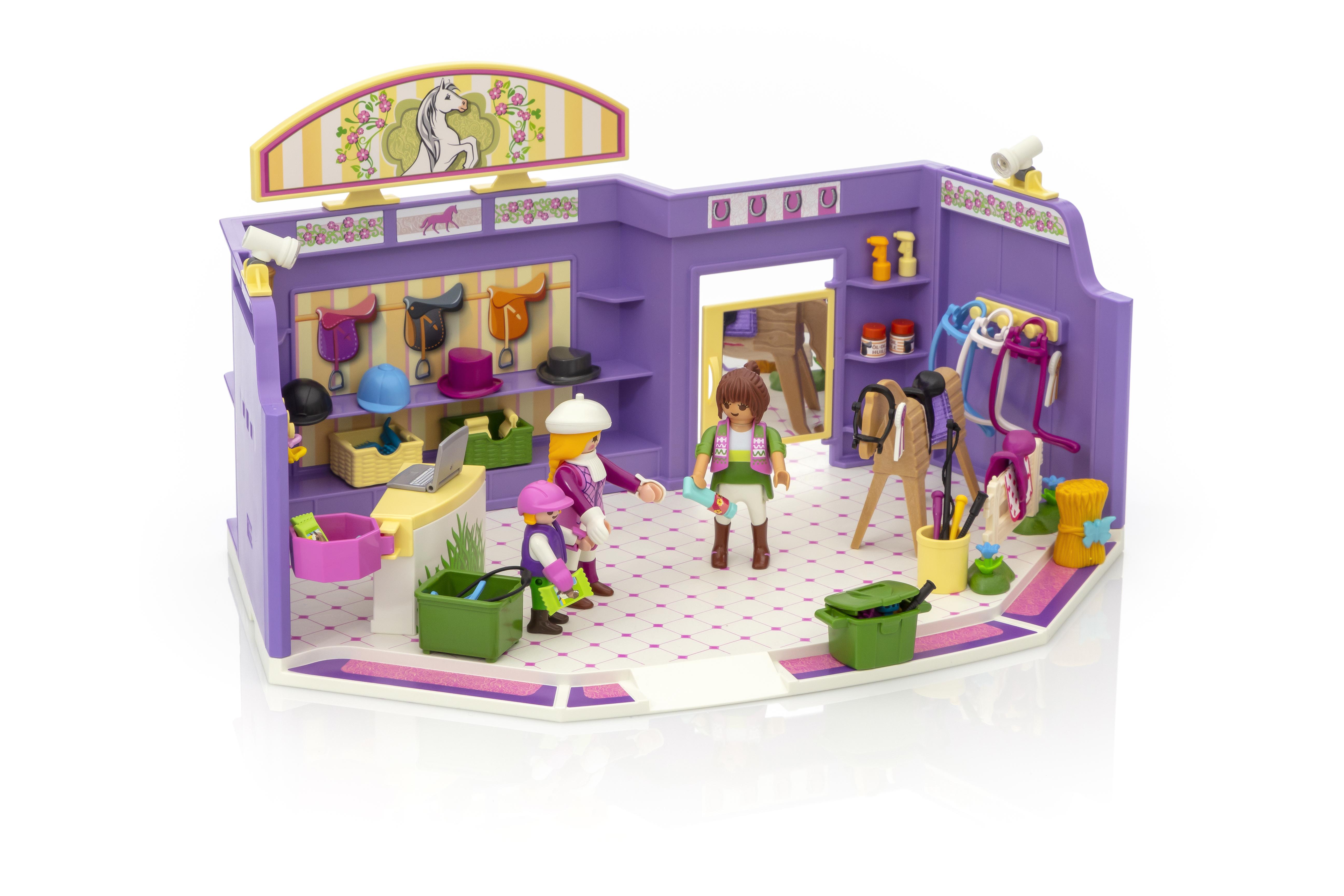 playmobil horse tack shop