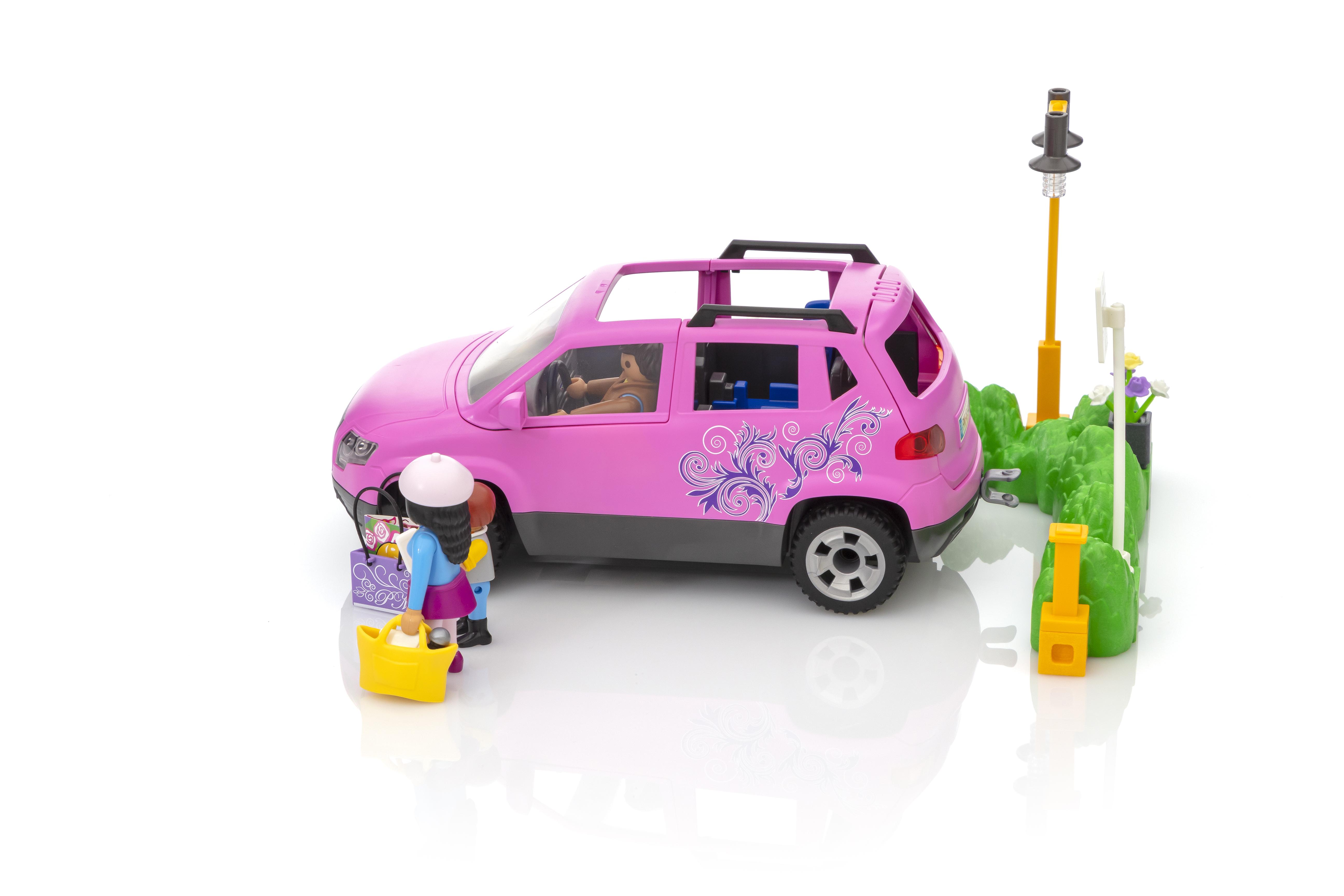 playmobil coche rosa