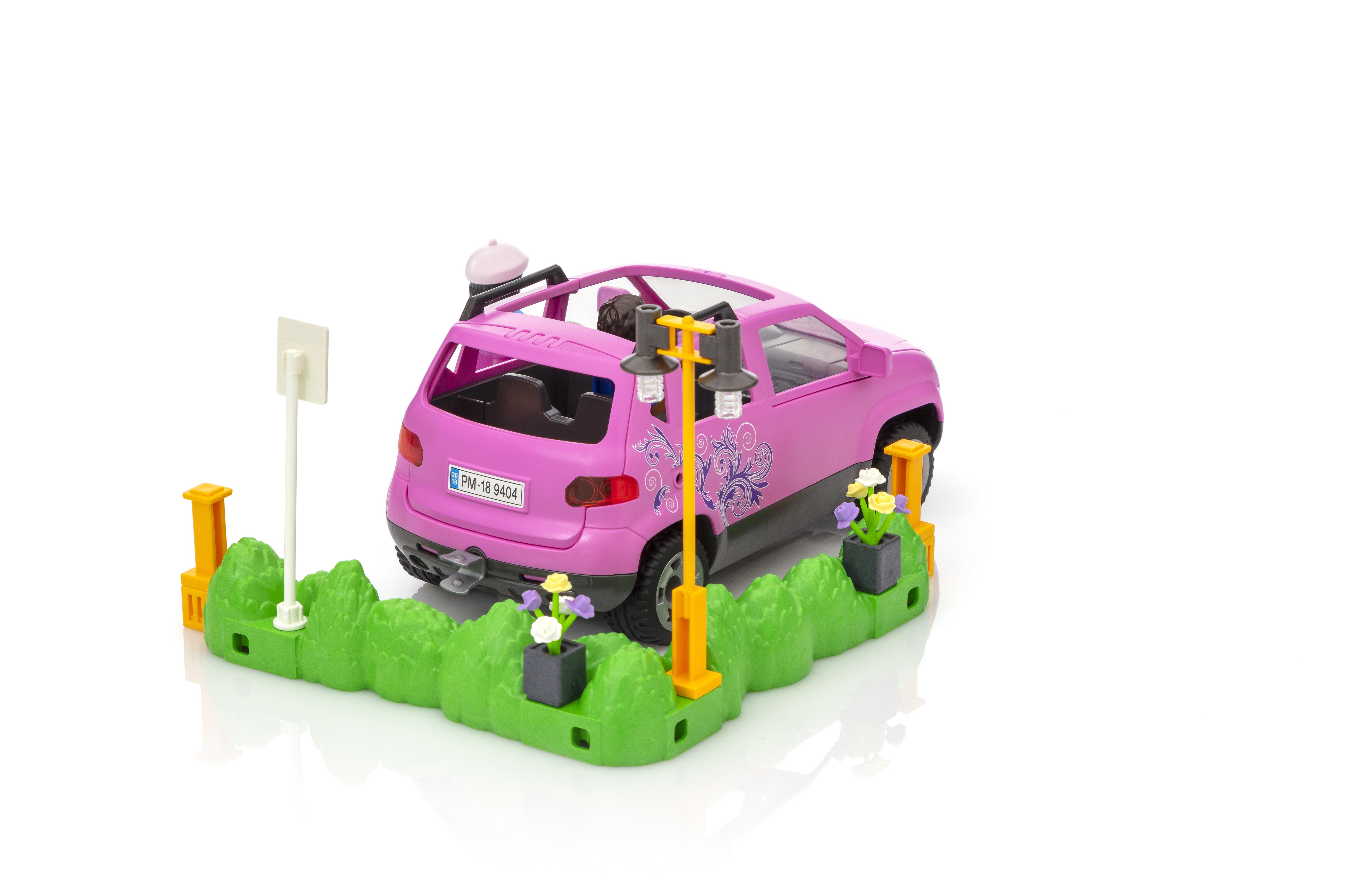 playmobil voiture familiale rose