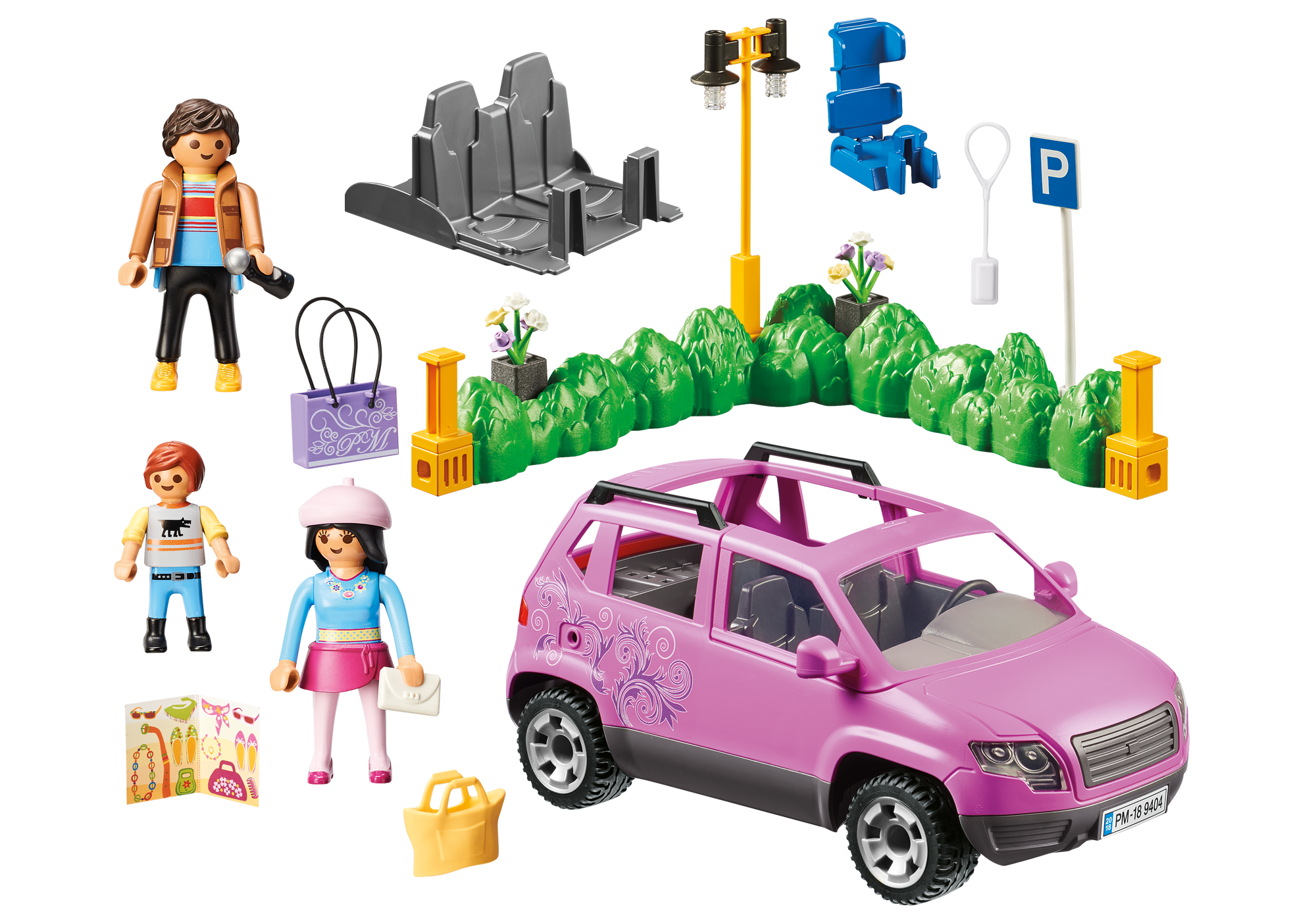 playmobil fille voiture