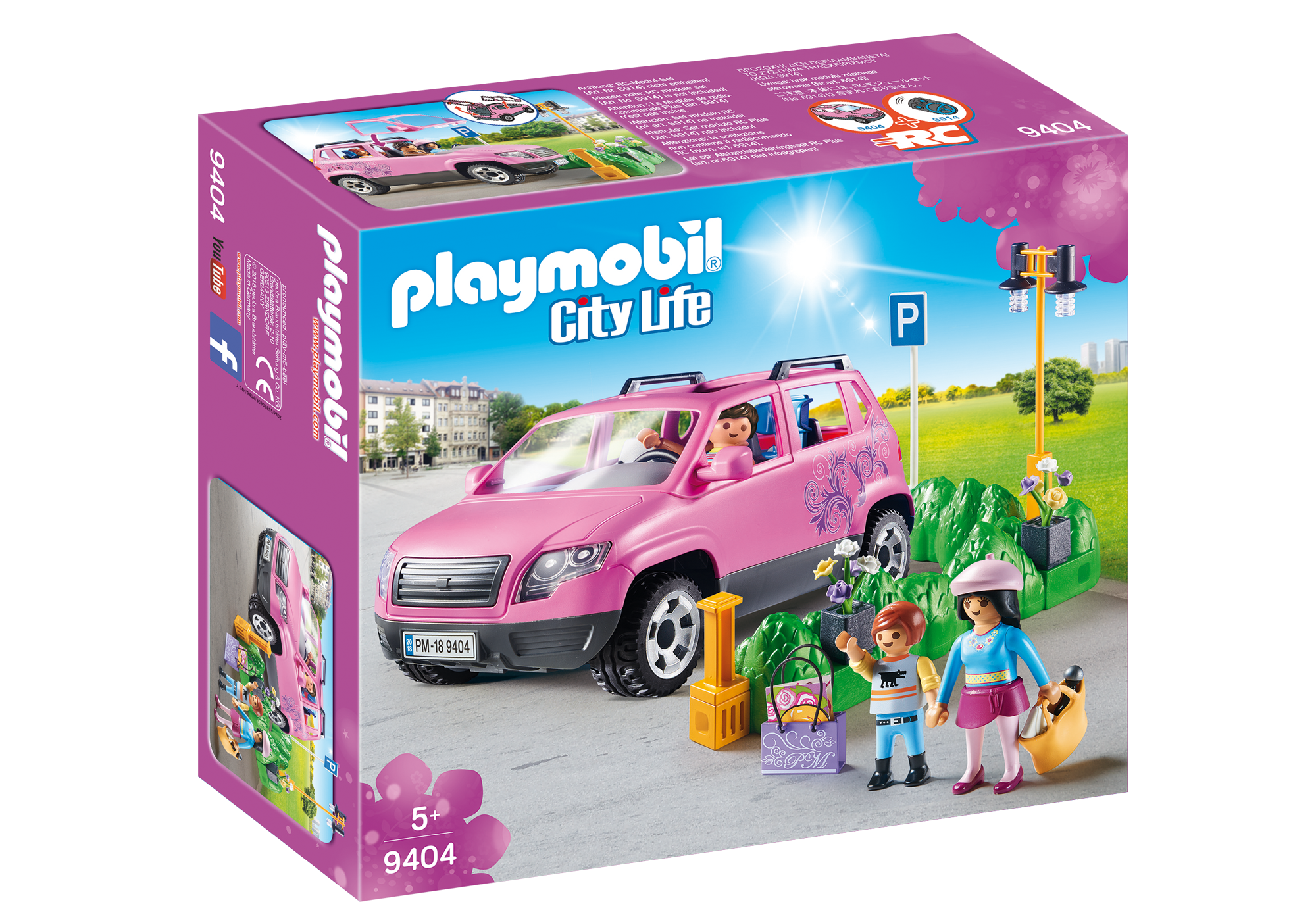 playmobil voiture familiale rose