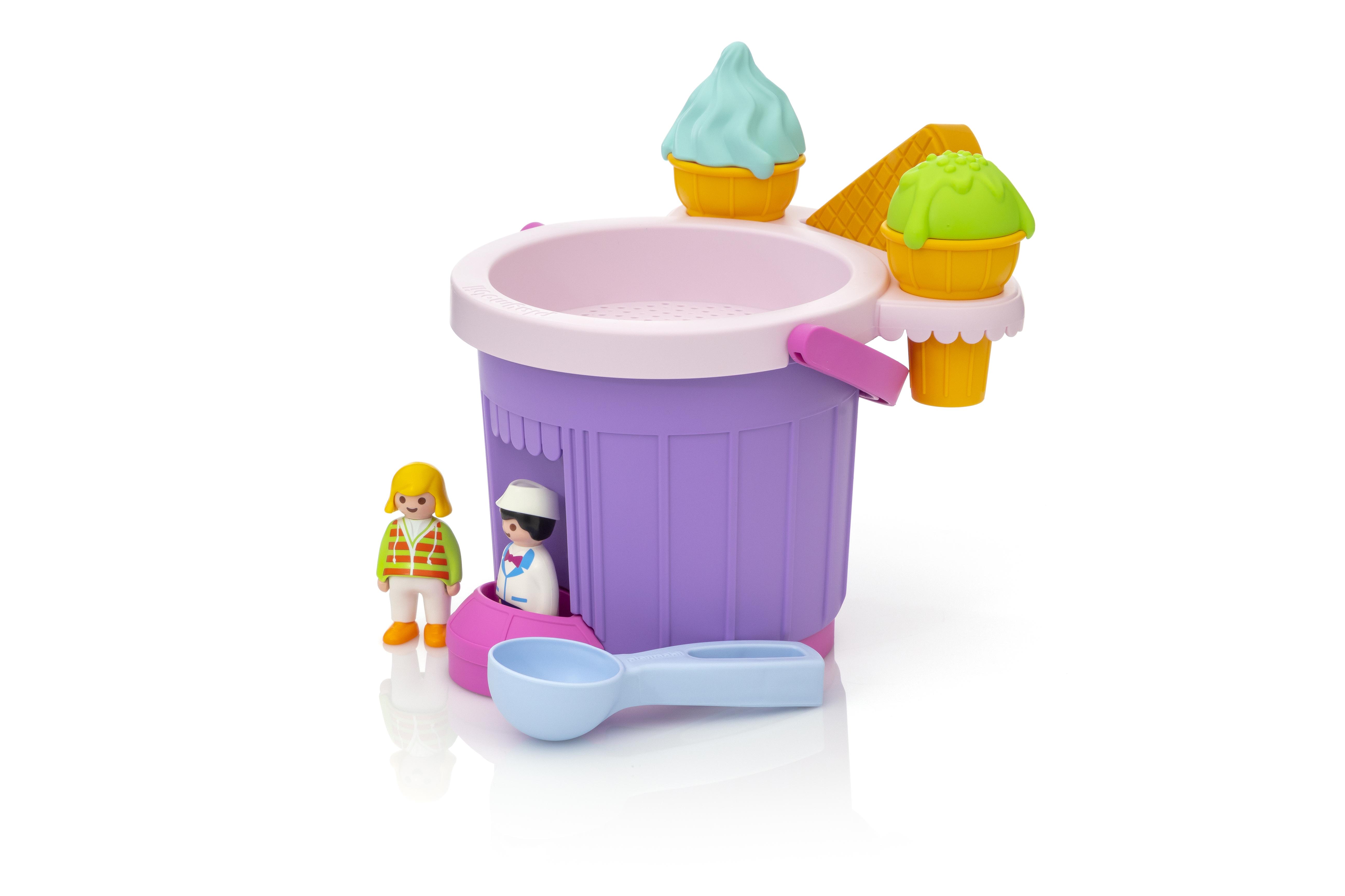 playmobil ice cream shop sand bucket