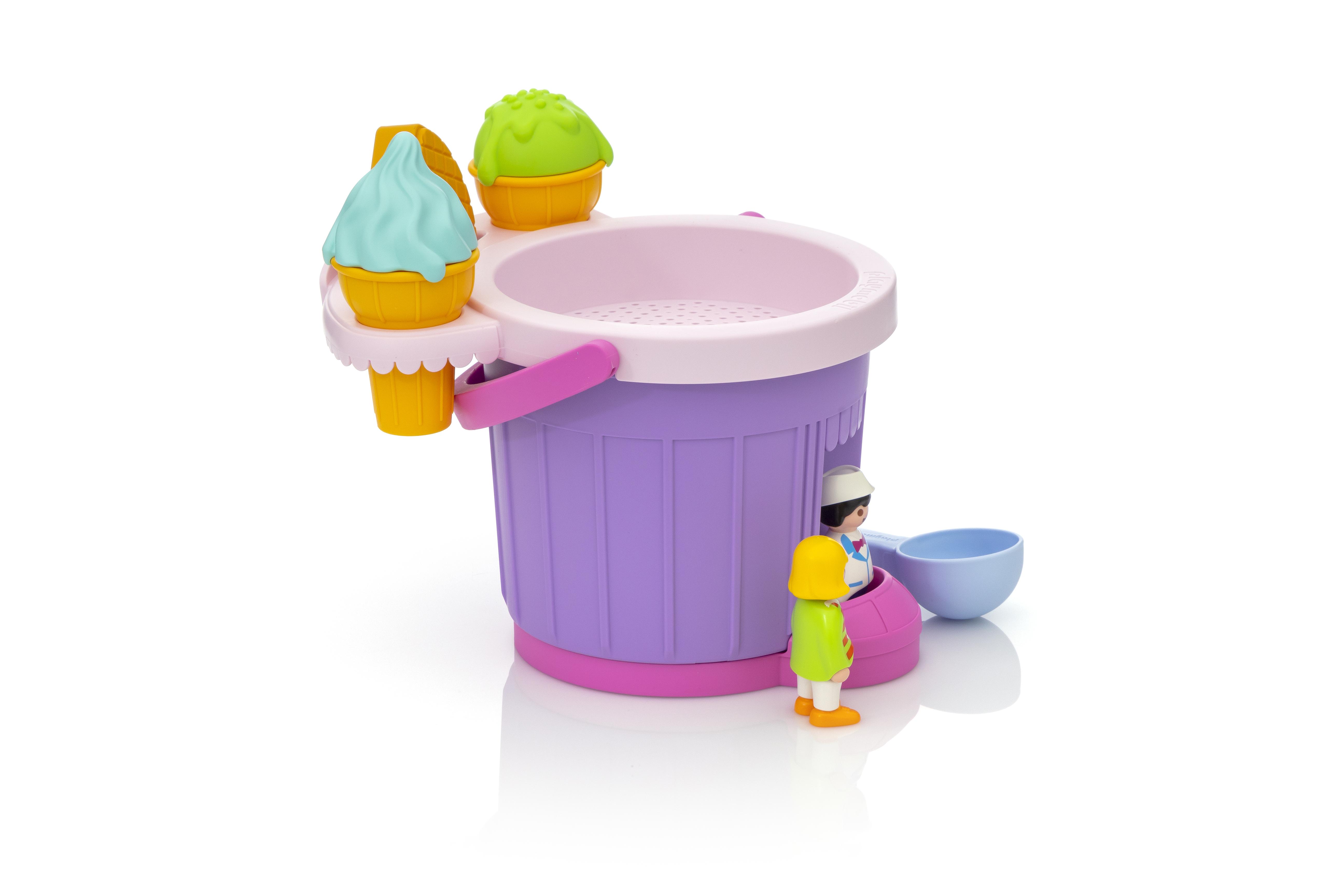 playmobil ice cream shop sand bucket