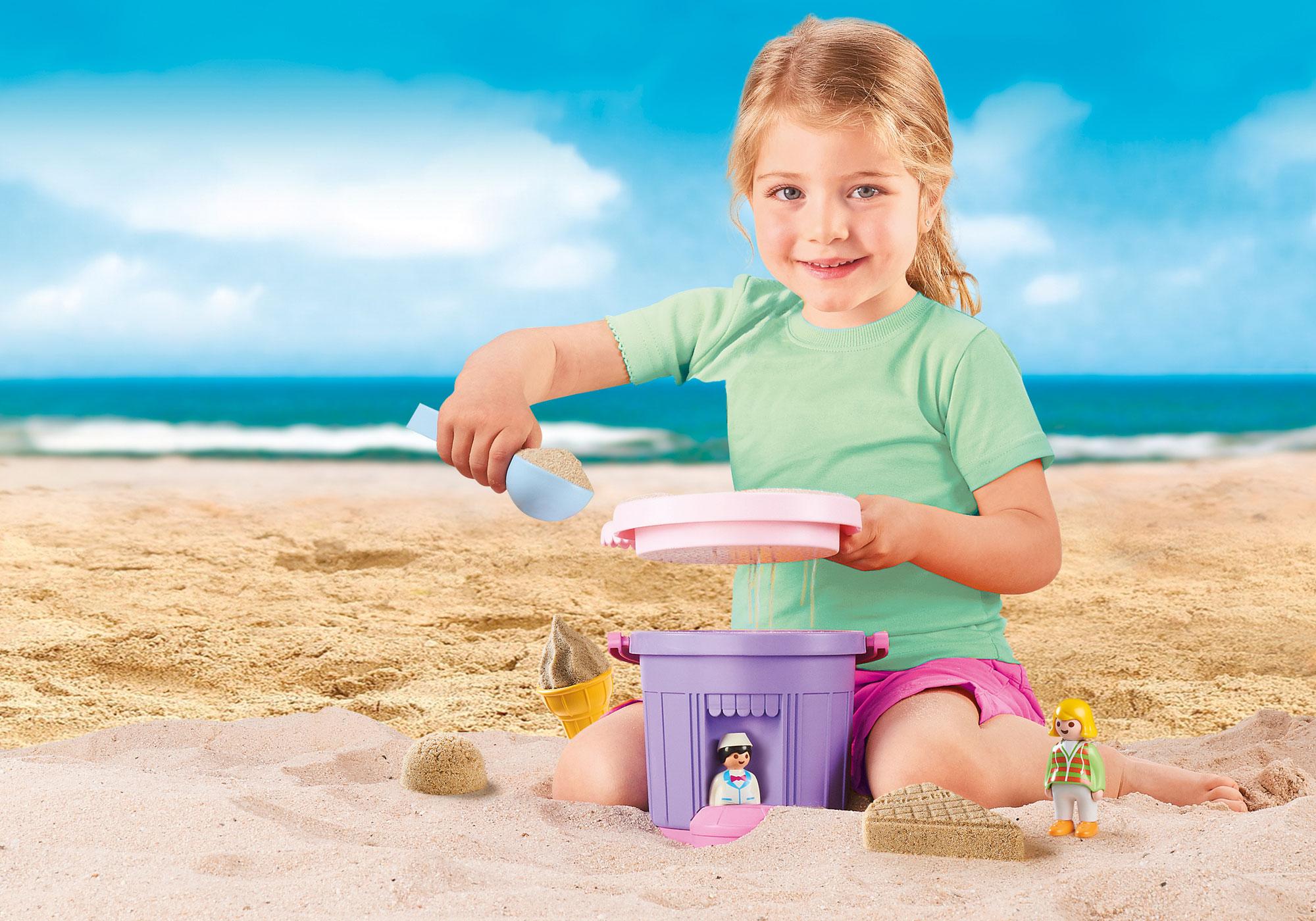 playmobil ice cream shop sand bucket