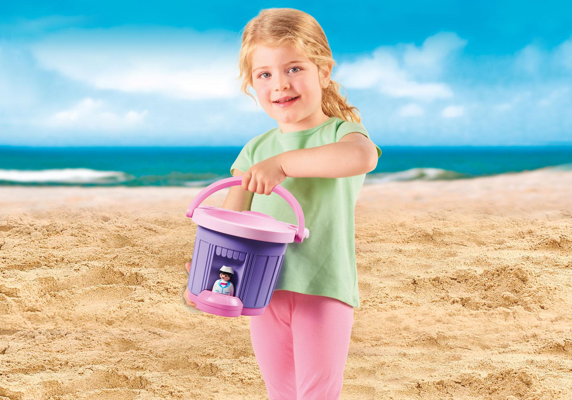 playmobil ice cream shop sand bucket