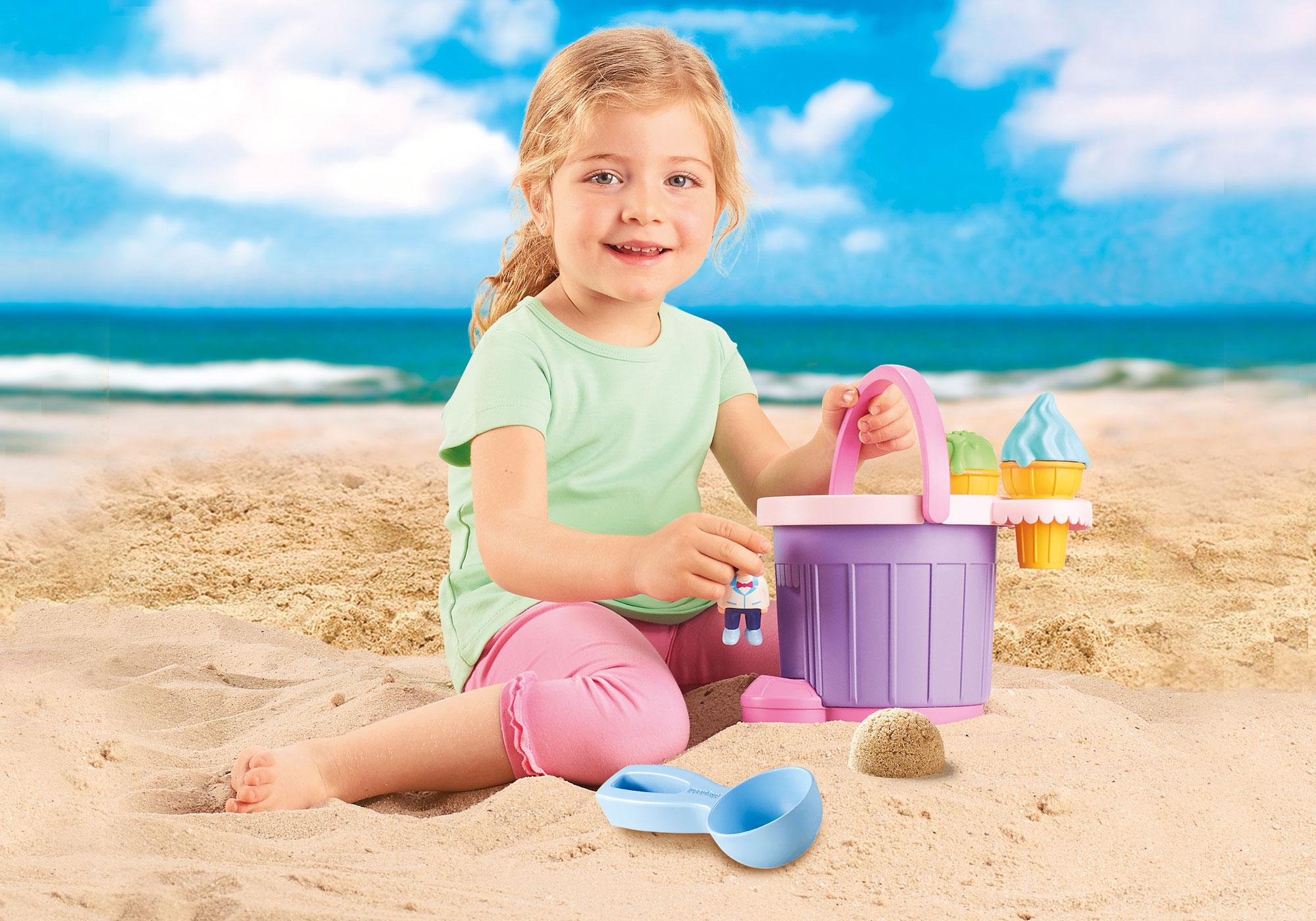 playmobil ice cream shop sand bucket