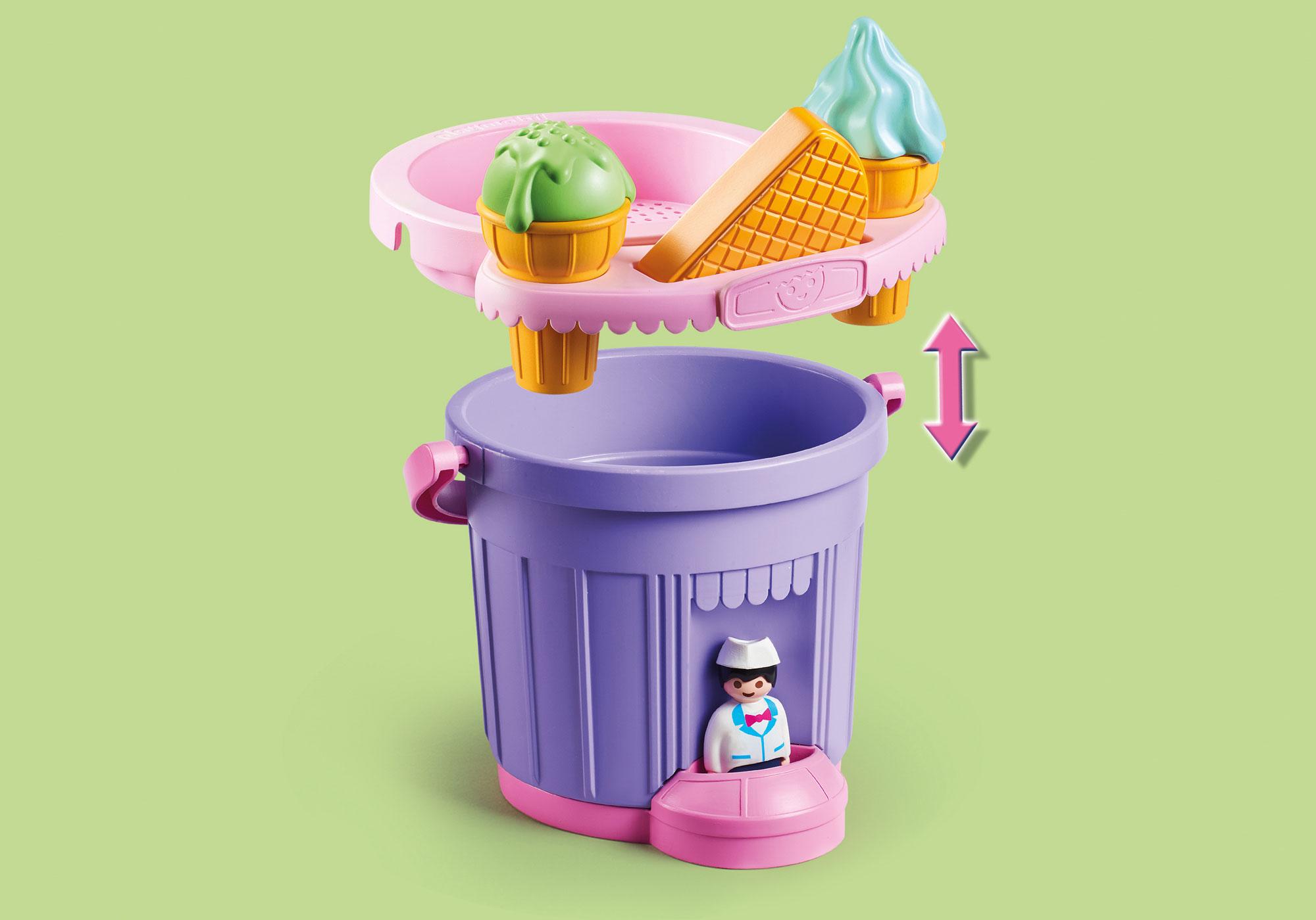 playmobil ice cream shop sand bucket