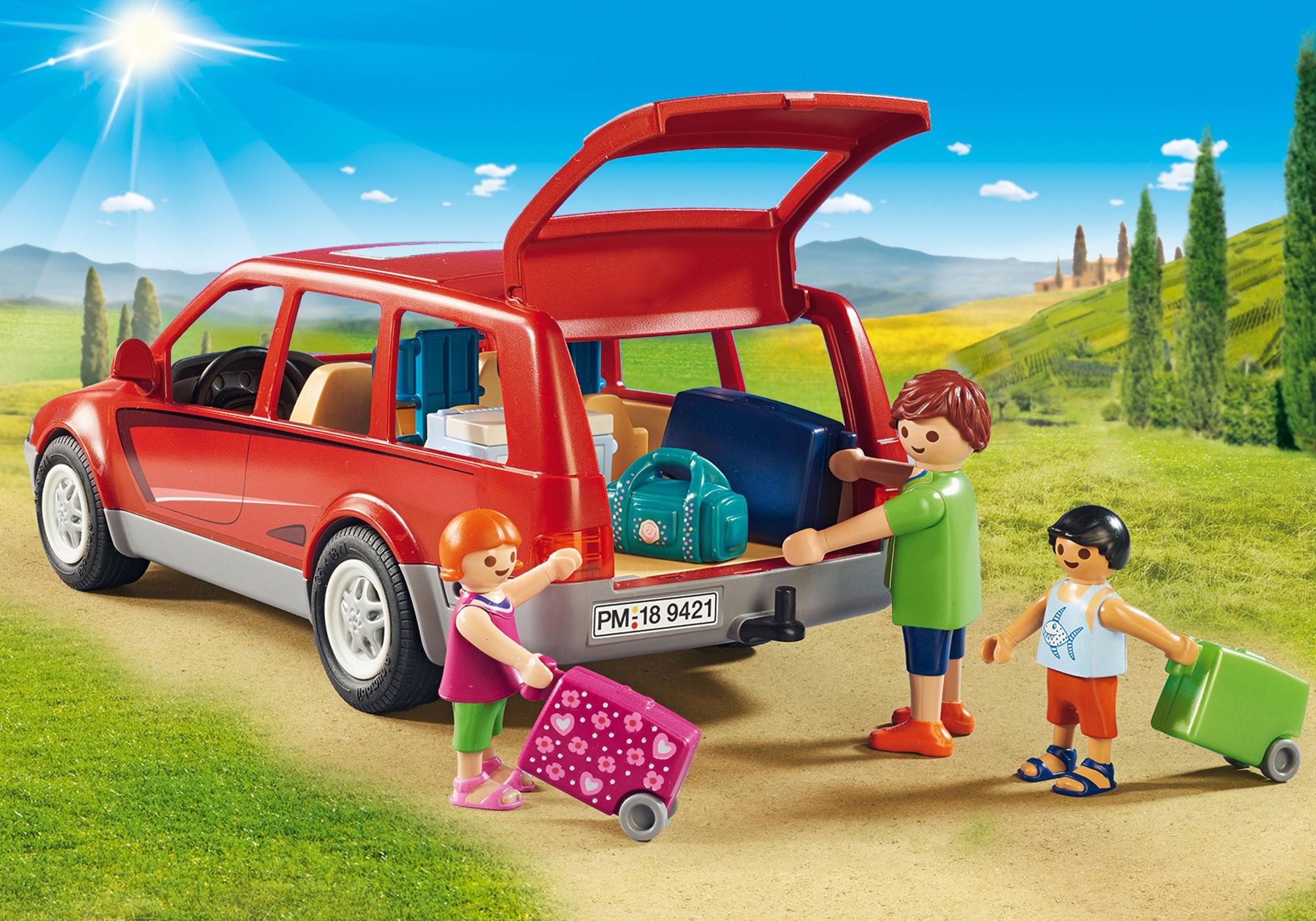 voiture familiale rouge playmobil