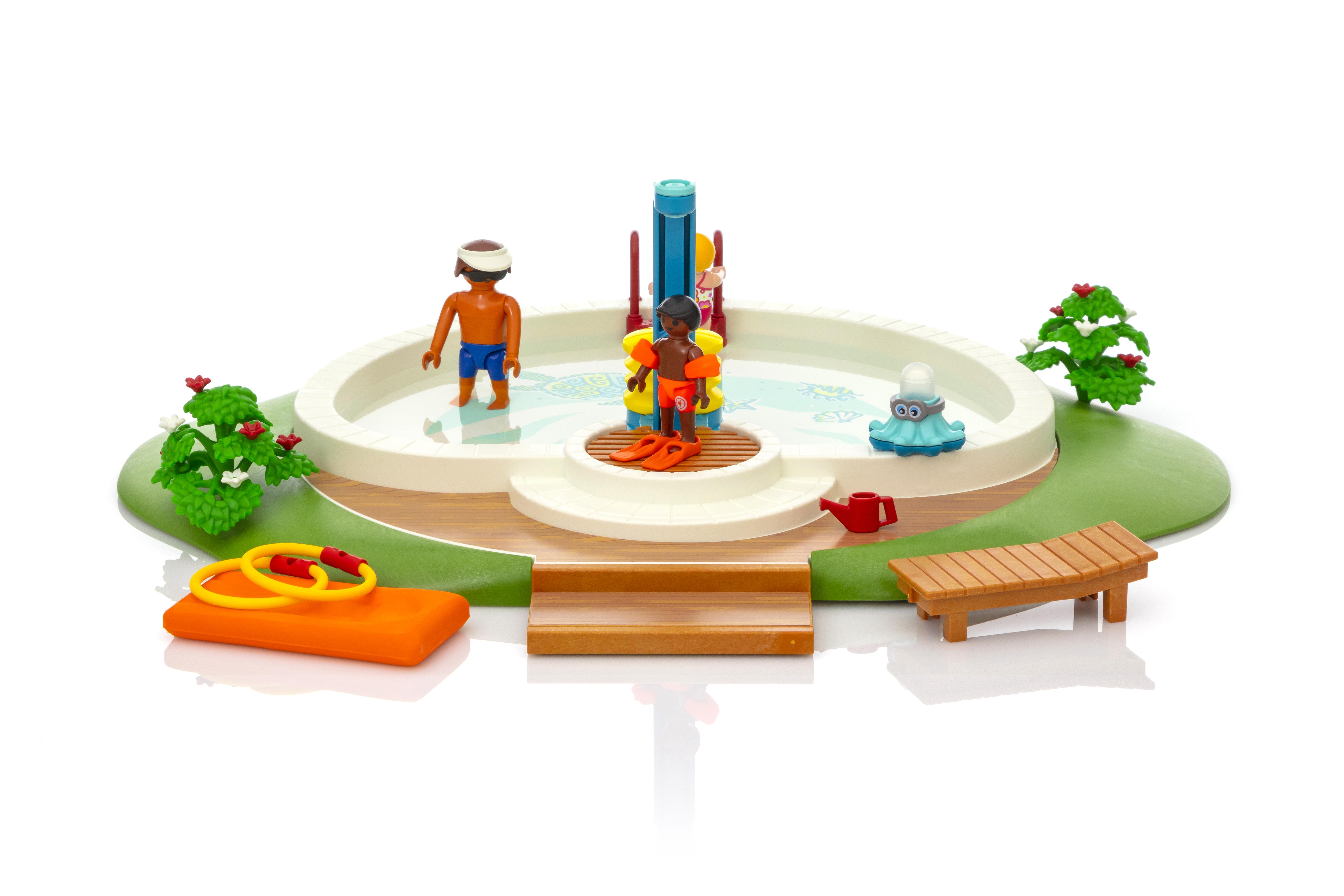 playmobil swimming pool with shower