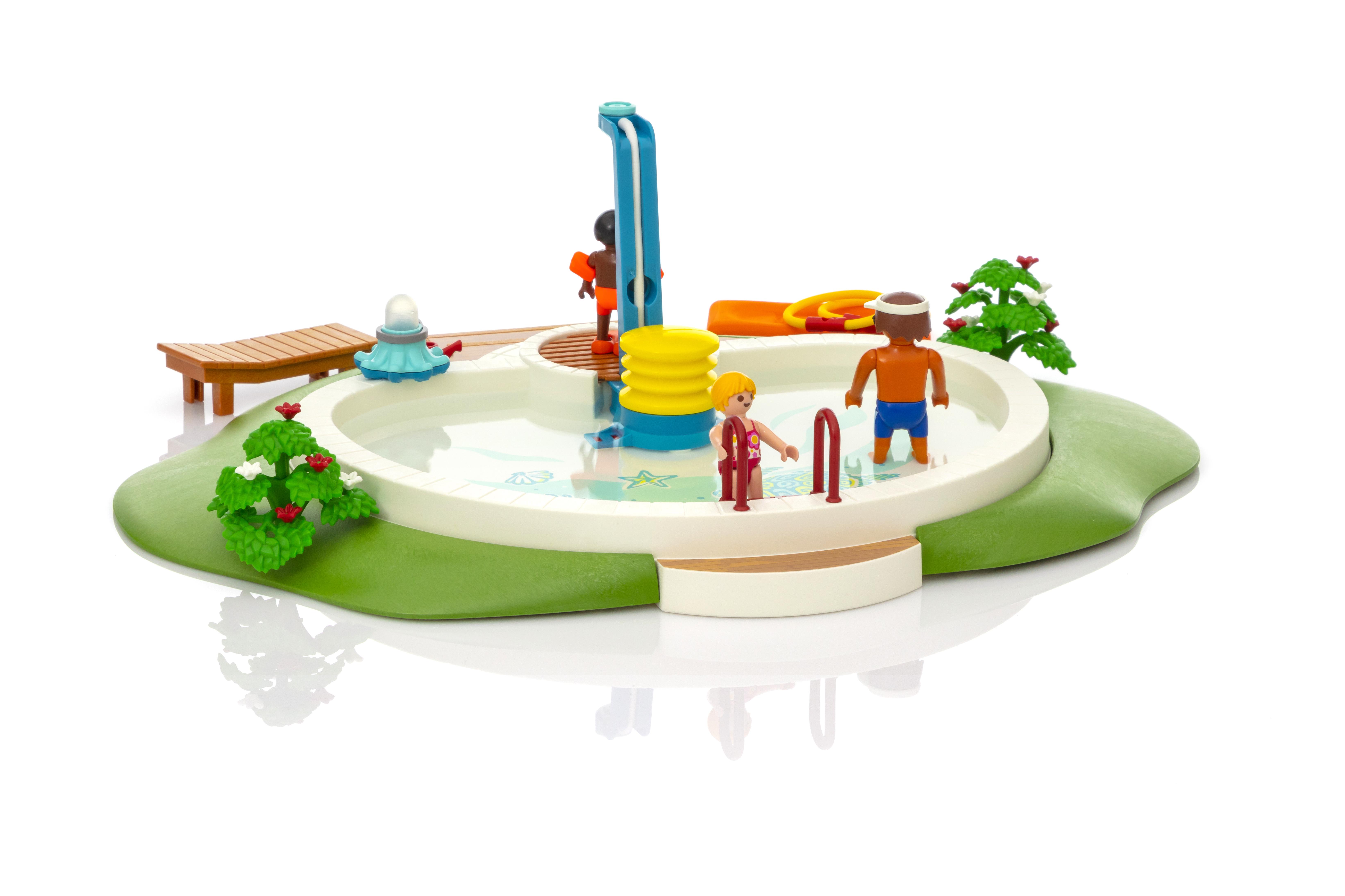 playmobil swimming pool with shower