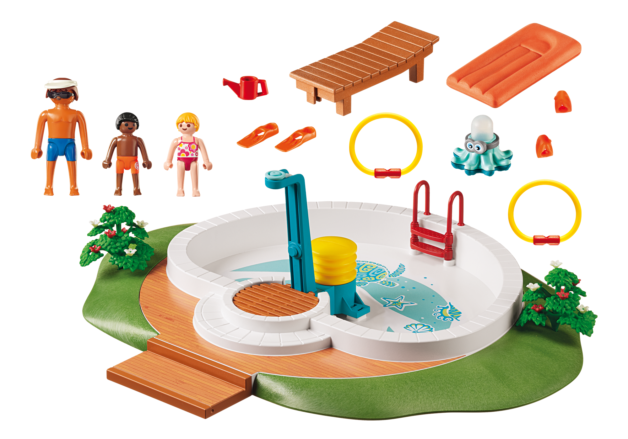 playmobil swimming pool with shower