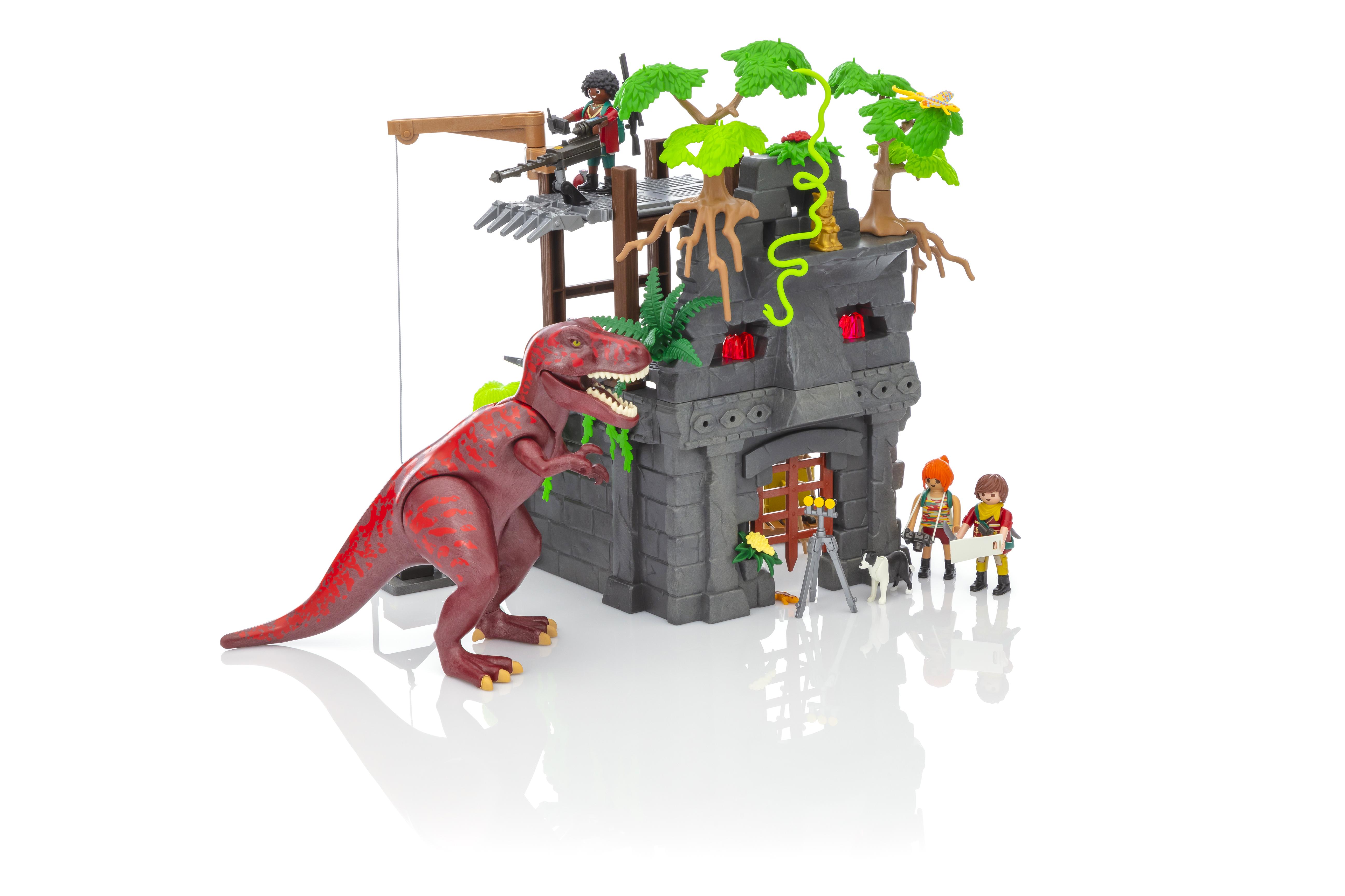 playmobil campement tyrannosaure