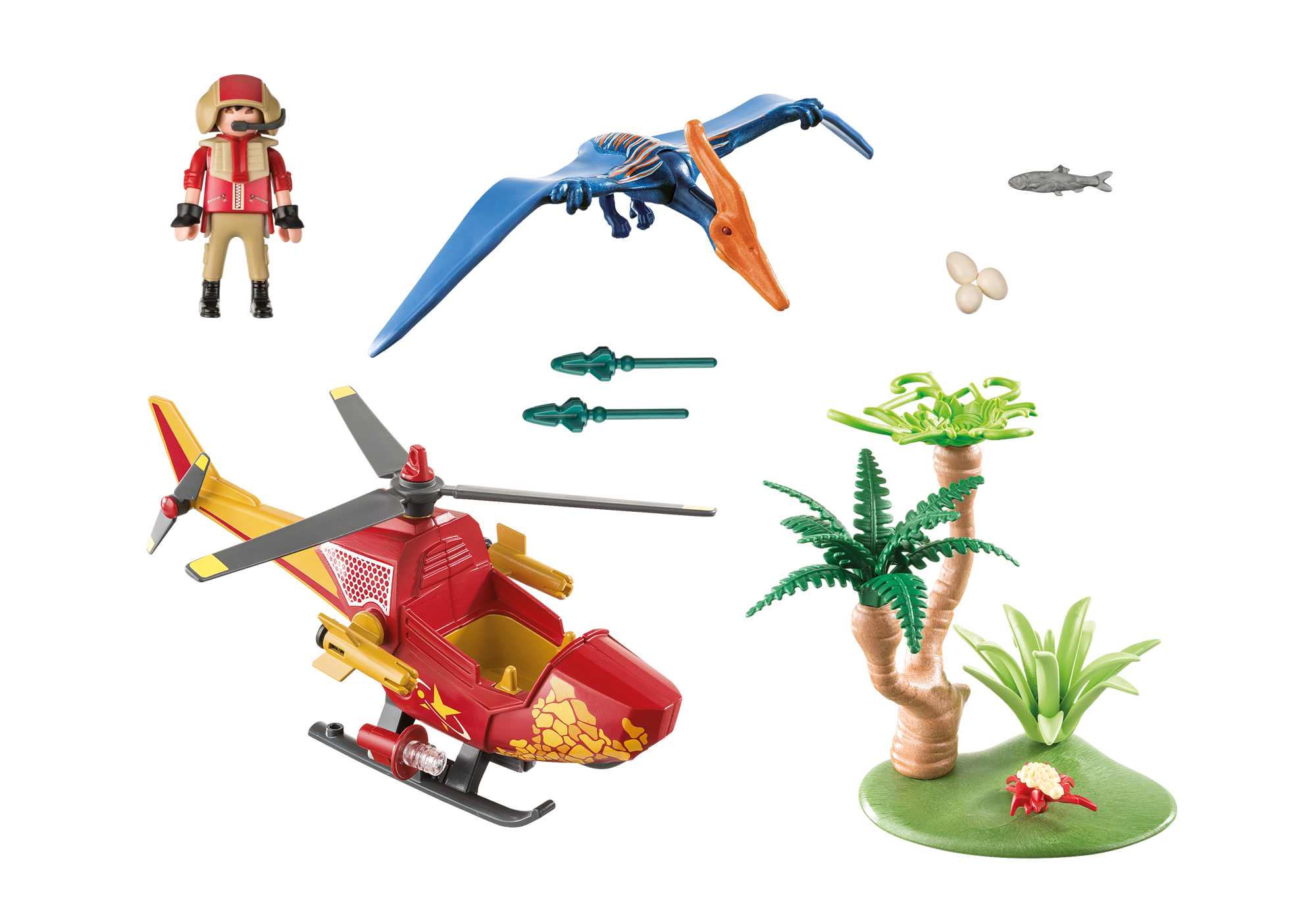 playmobil adventure copter with pterodactyl