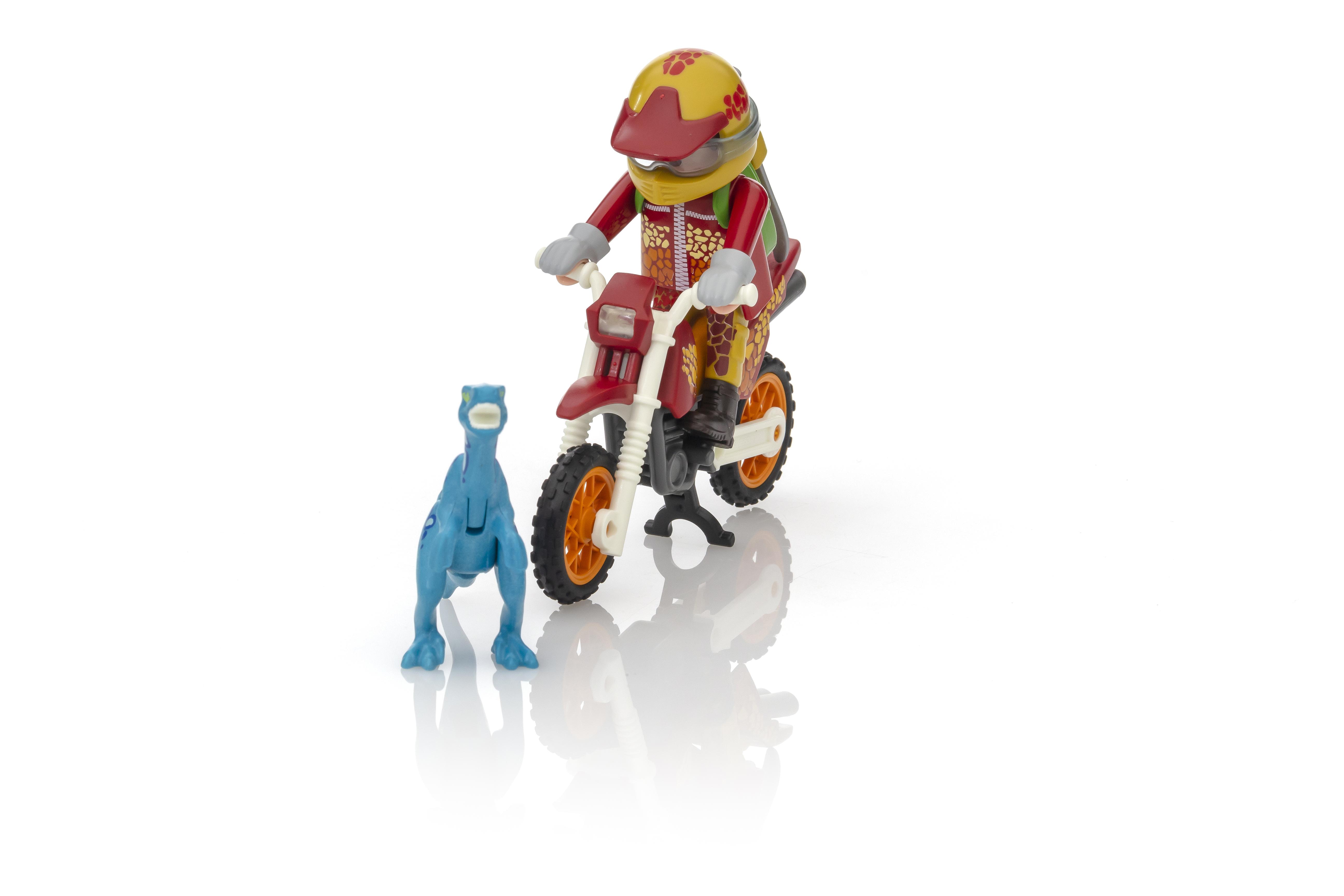 playmobil motocross bike with raptor