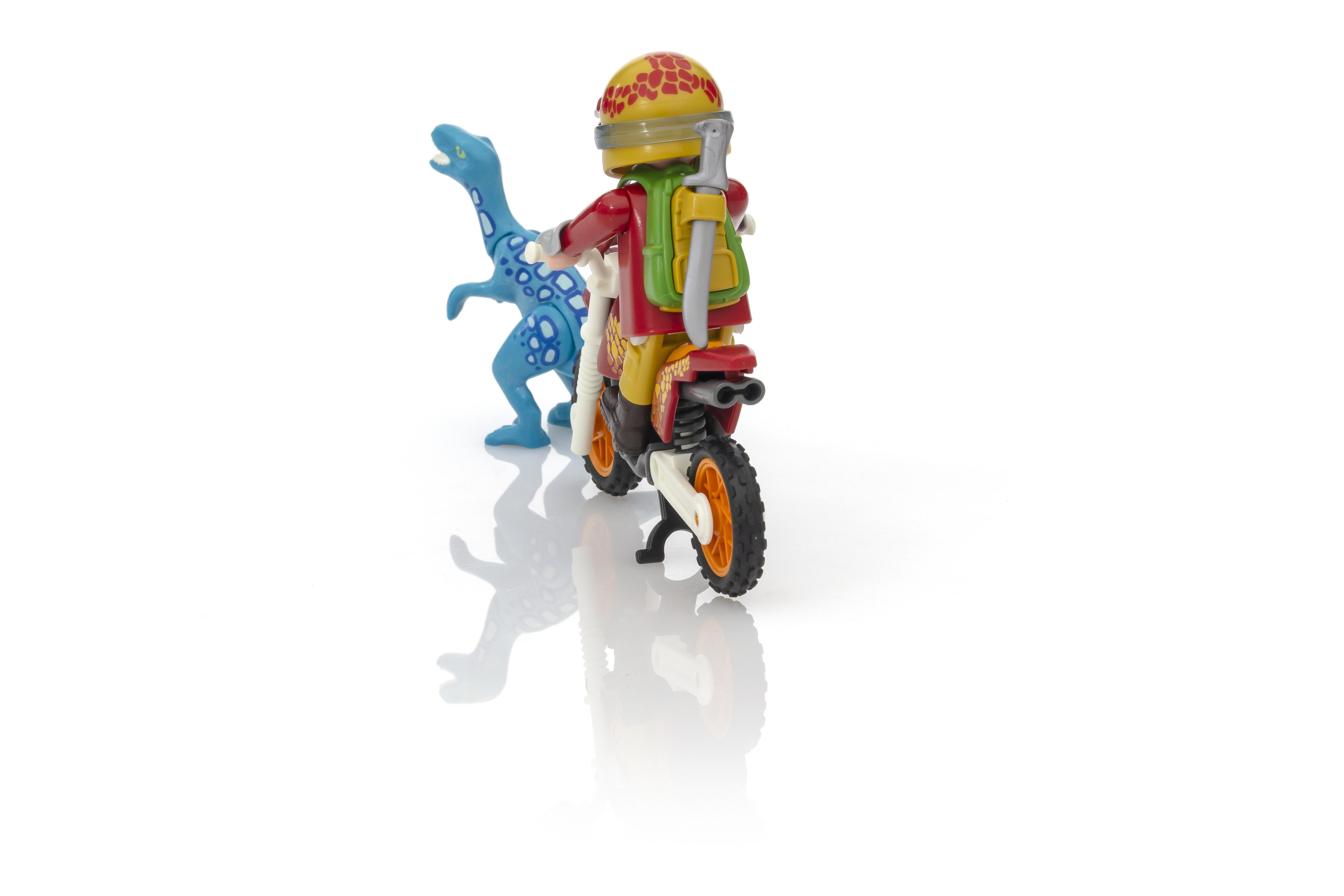 playmobil motocross bike with raptor