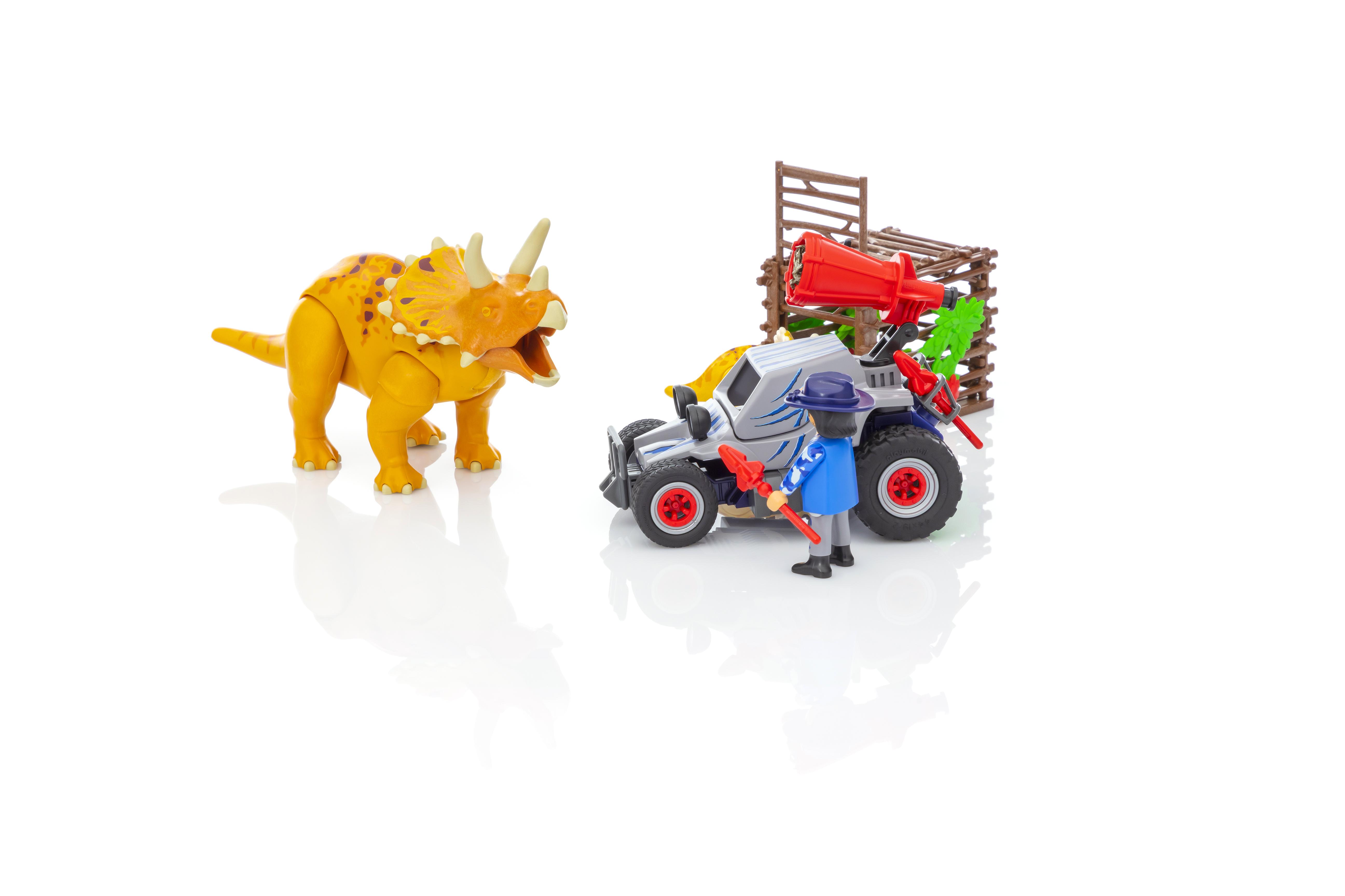 coche con triceratops