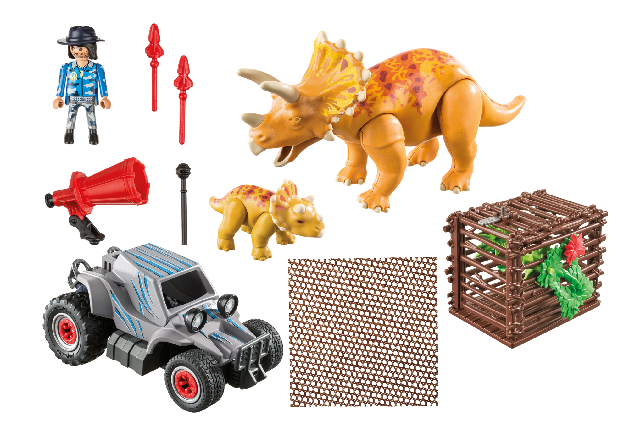 coche con triceratops