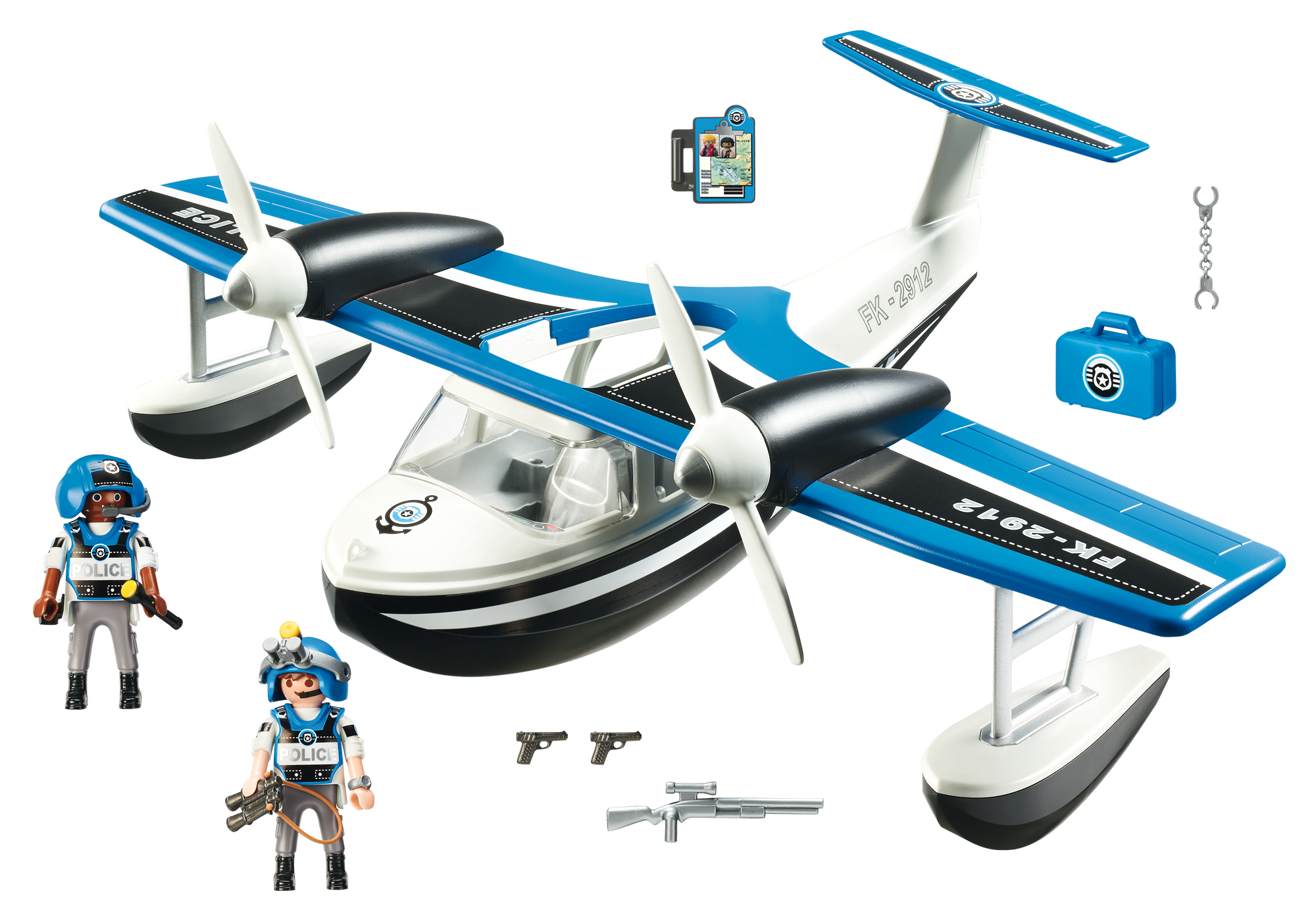 avion policia playmobil