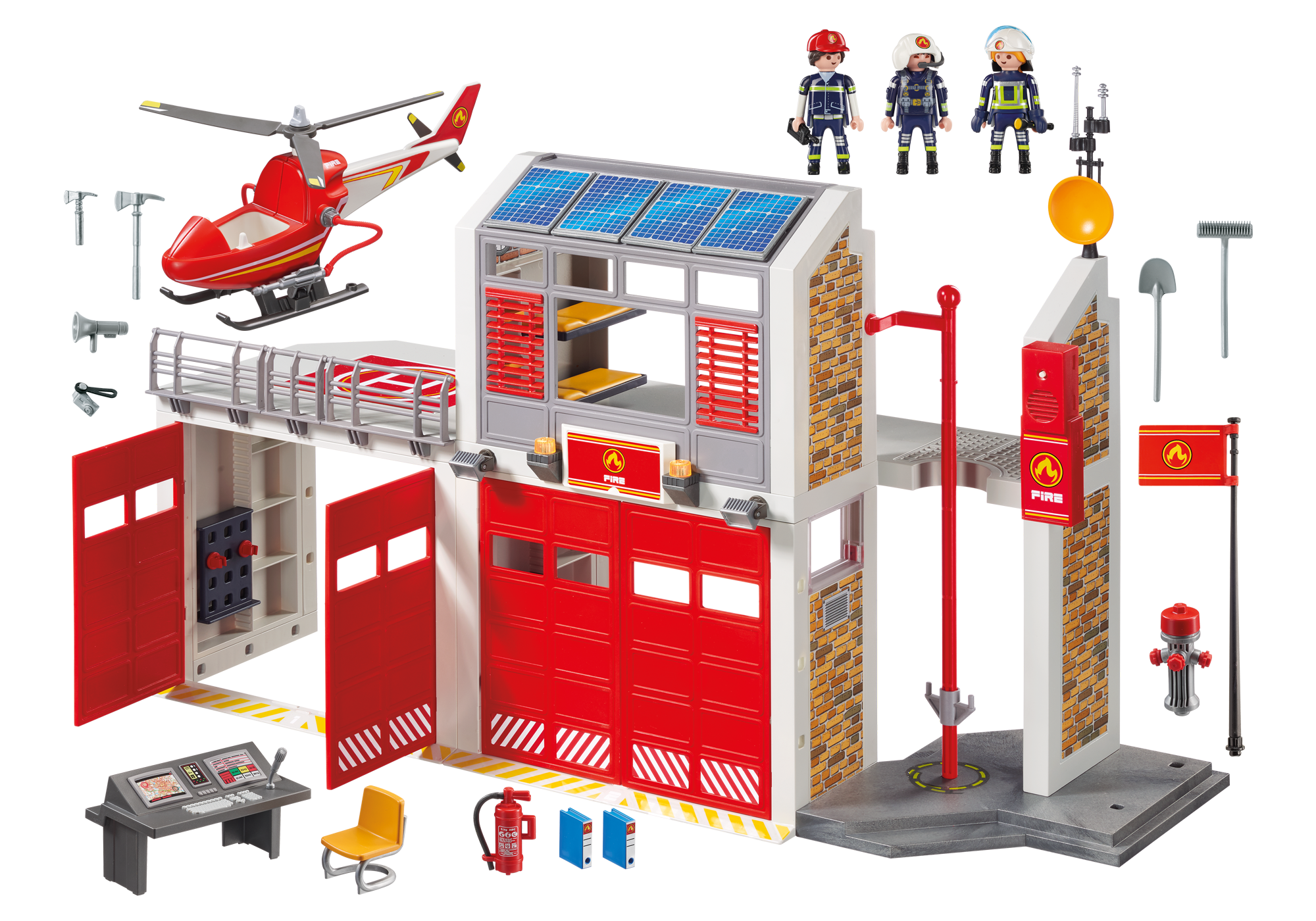 caserne des pompiers playmobil