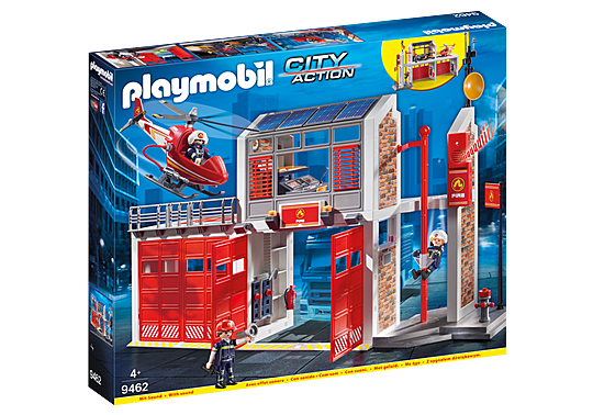 Caserne de pompiers avec hélicoptère Caserne de pompiers avec hélicoptère