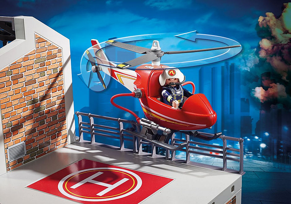 9462 Caserne de pompiers avec hélicoptère  detail image 6