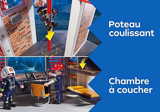 Caserne de pompiers avec hélicoptère Caserne de pompiers avec hélicoptère