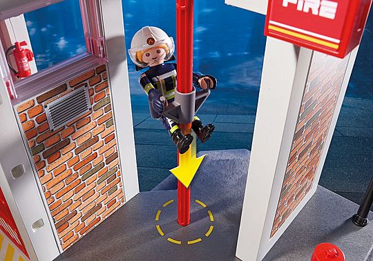 Caserne de pompiers avec hélicoptère Caserne de pompiers avec hélicoptère