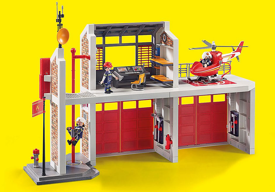 Caserne de pompiers avec hélicoptère - 9462