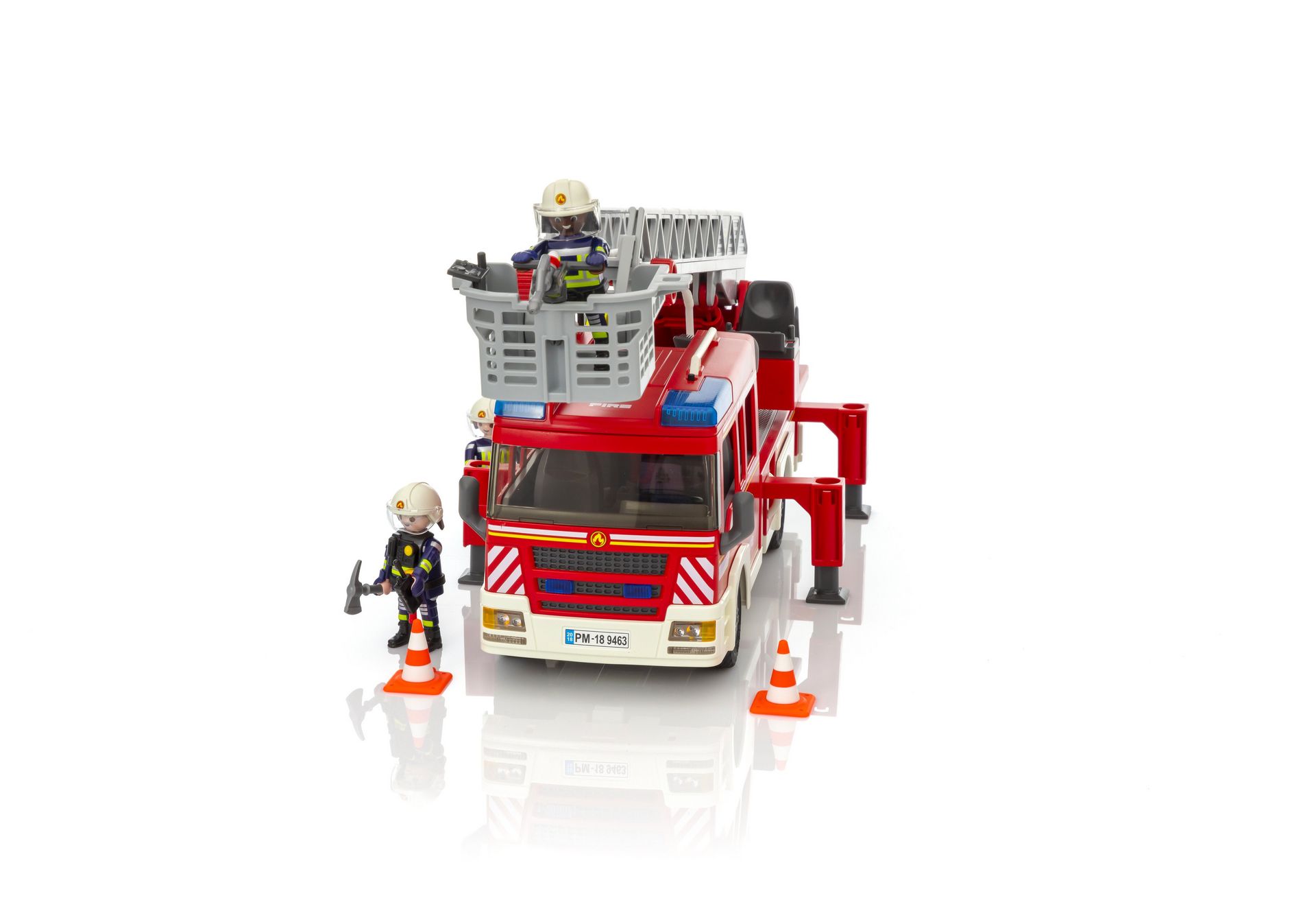 PLAYMOBIL® City Action 9463 Feuerwehr-Leiterfahrzeug mit Licht und Sound NEU OVP 