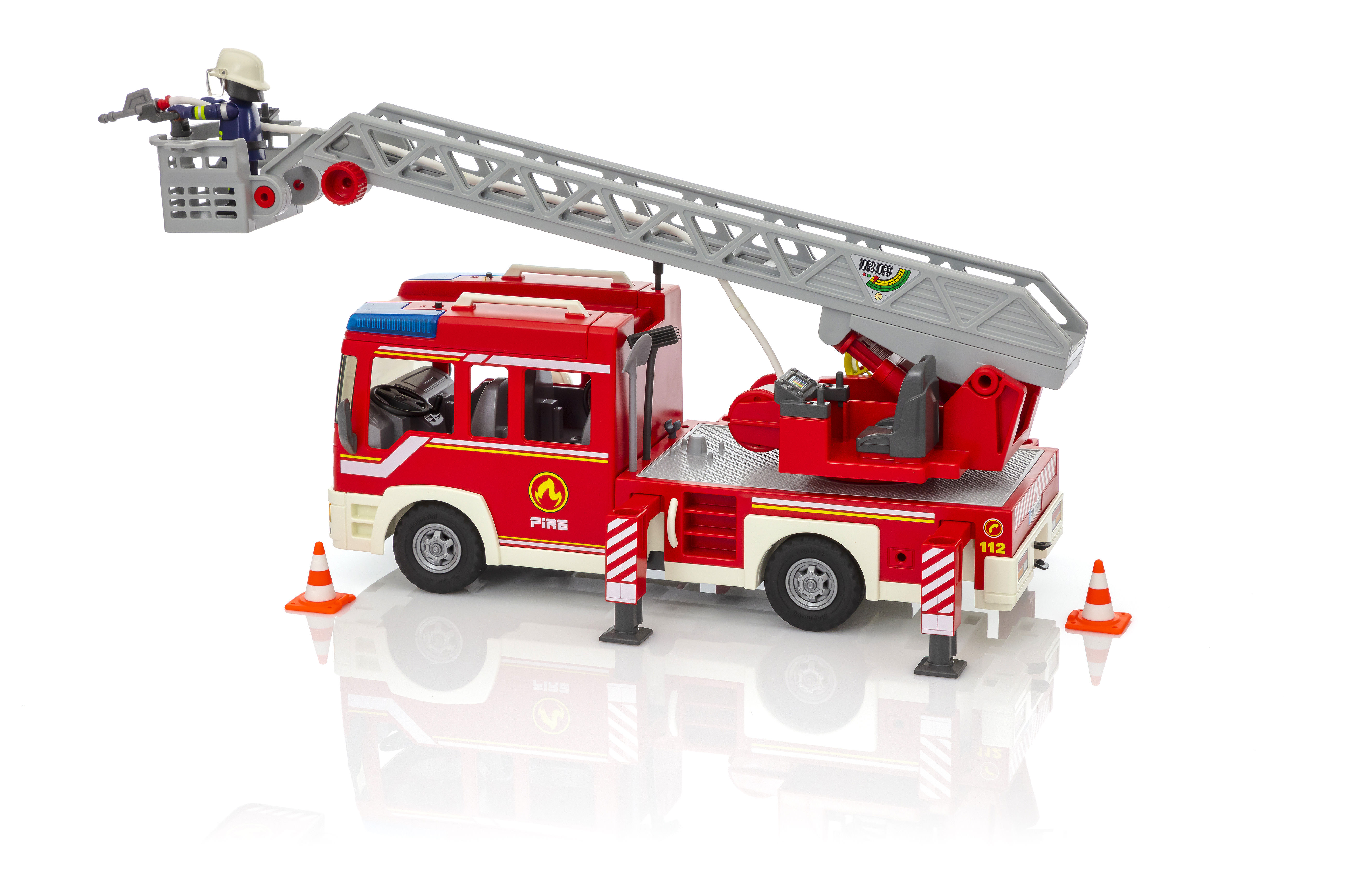 Playmobil camion de pompier incomplet avec figurines et accessoires - Label  Emmaüs