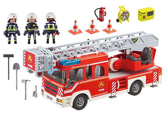 Camion de pompiers avec échelle pivotante Camion de pompiers avec échelle pivotante
