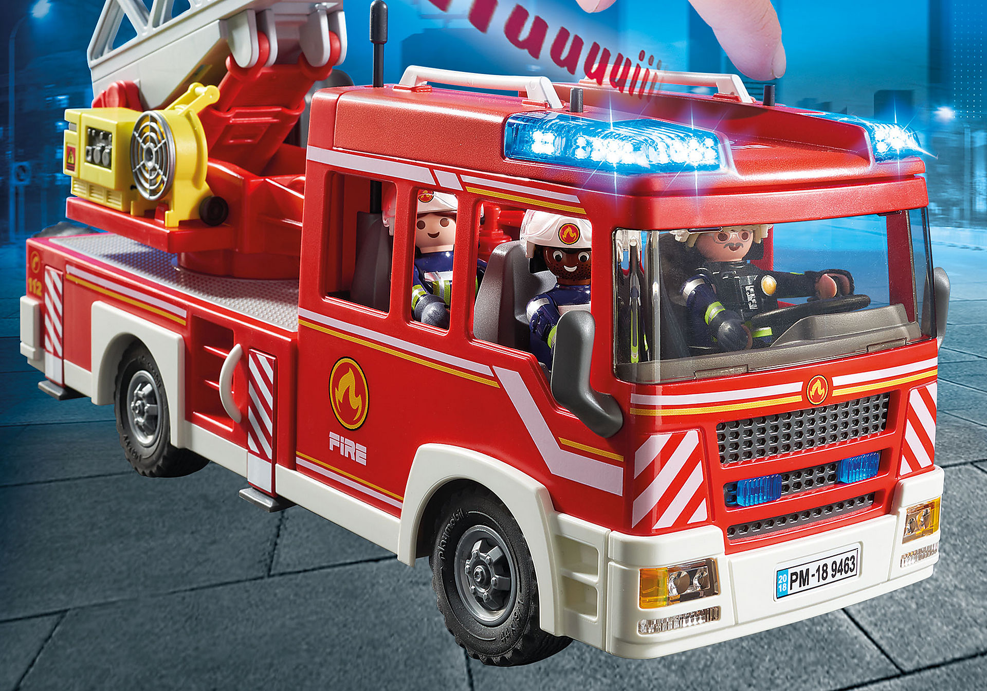 9463 Camion de pompiers avec échelle pivotante zoom image6