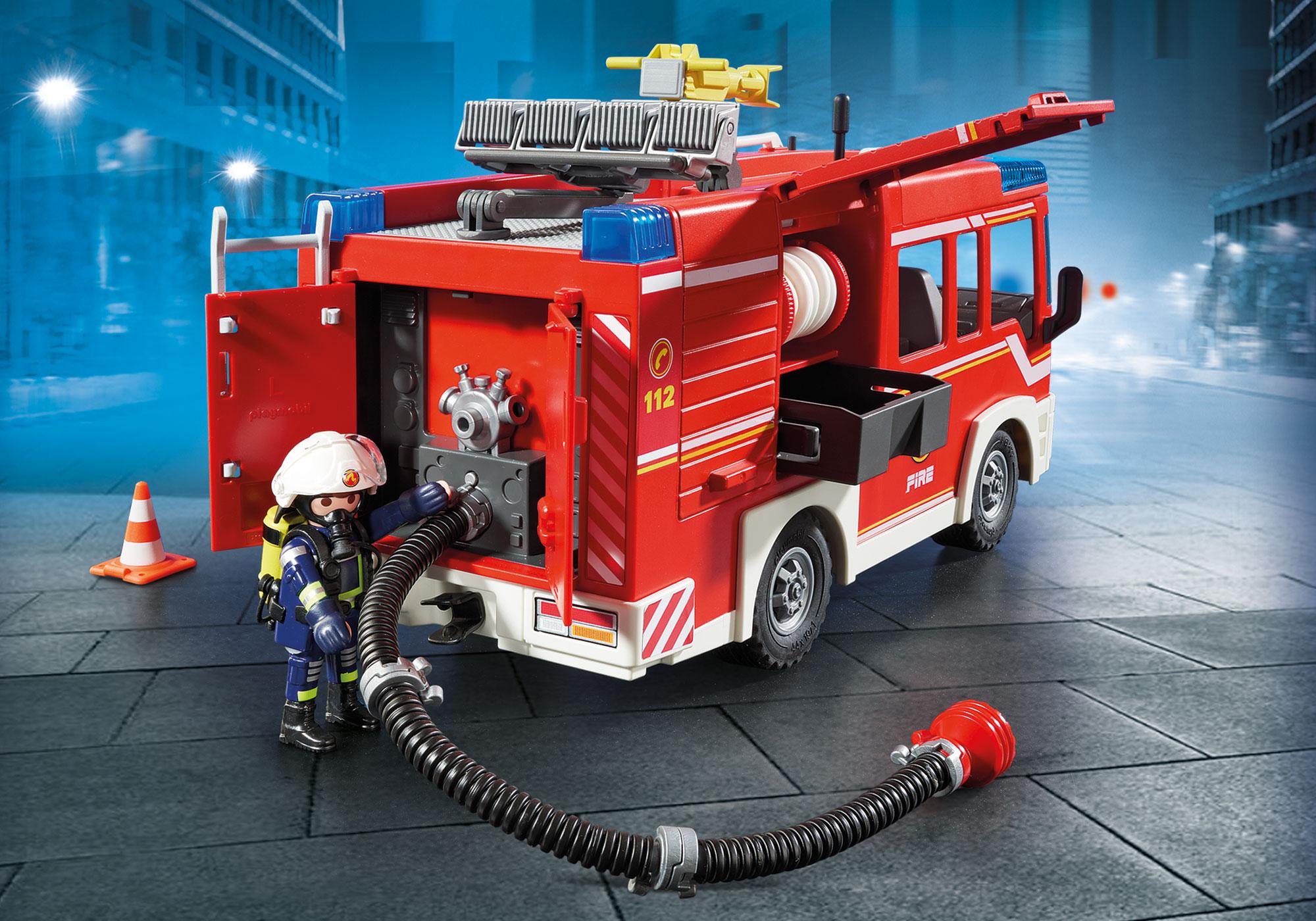 playmobil 5363 city action fire engine with lights and sound